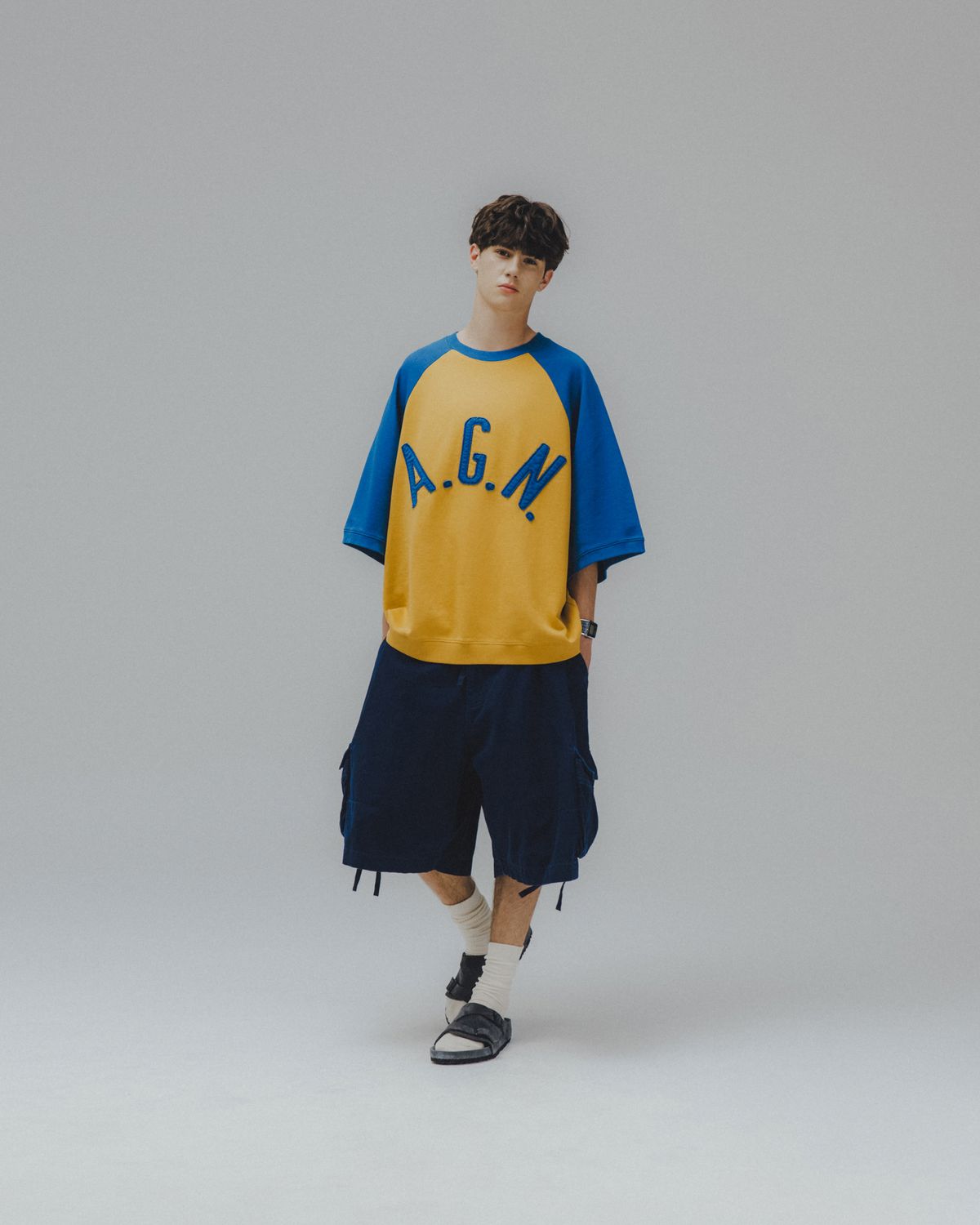 앵글런(ANGLAN) Military Cargo Half Pants - Navy