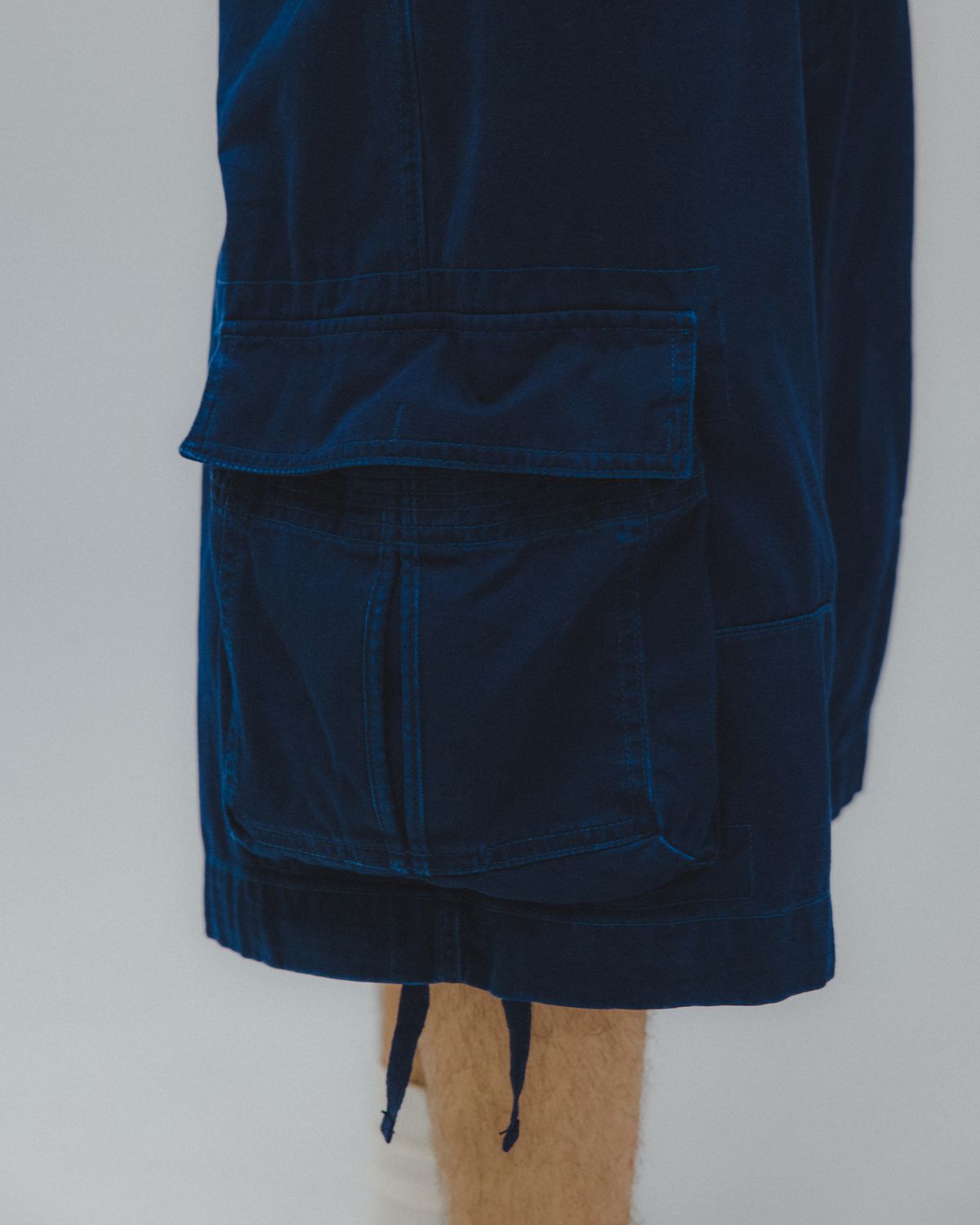 앵글런(ANGLAN) Military Cargo Half Pants - Navy