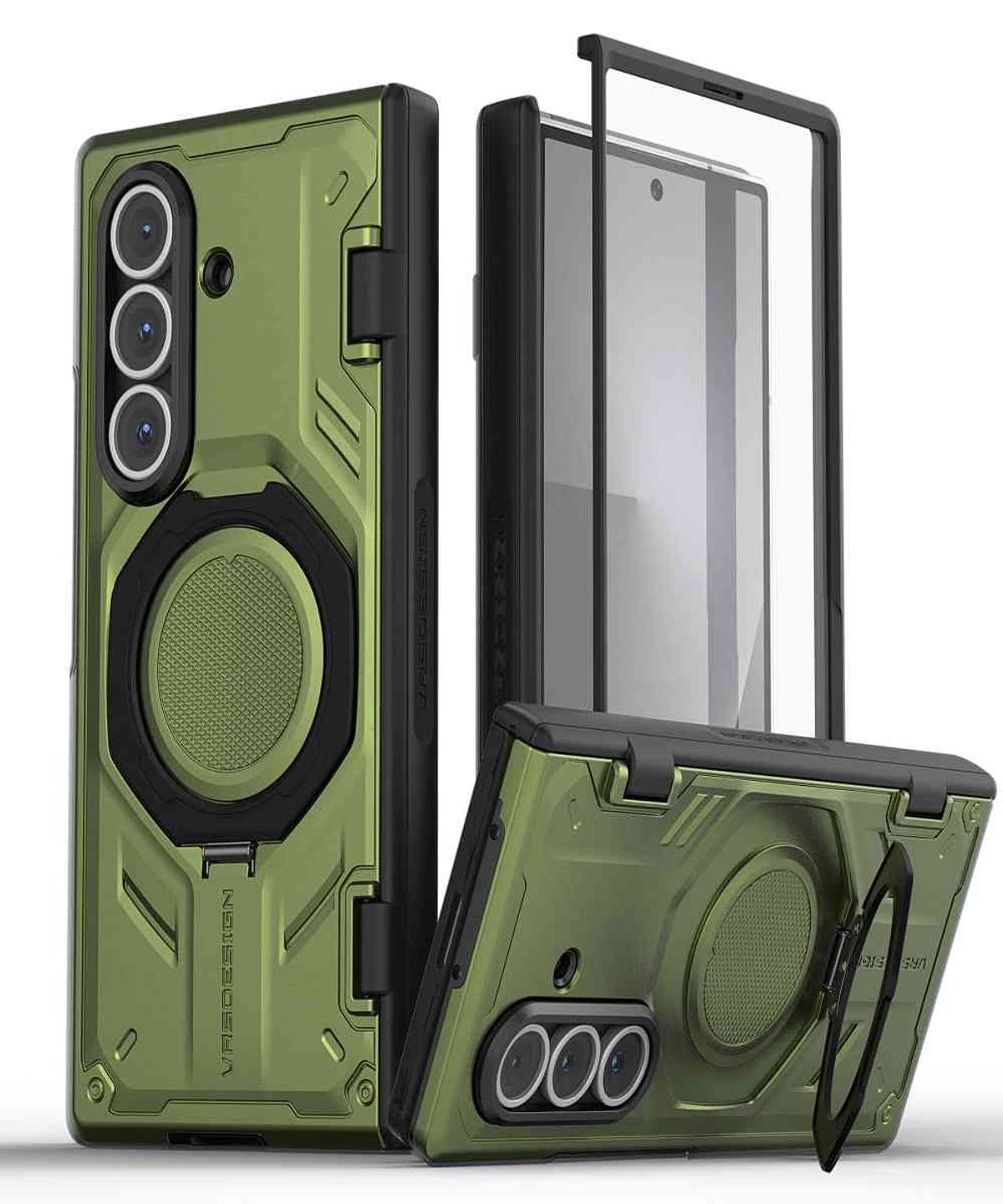 베루스(VRS DESIGN) 갤럭시 Z폴드7 맥세이프 케이스 스탠드 거치대 그립톡홀더 전면 강화유리 일체 범퍼 퀵스탠드프로360