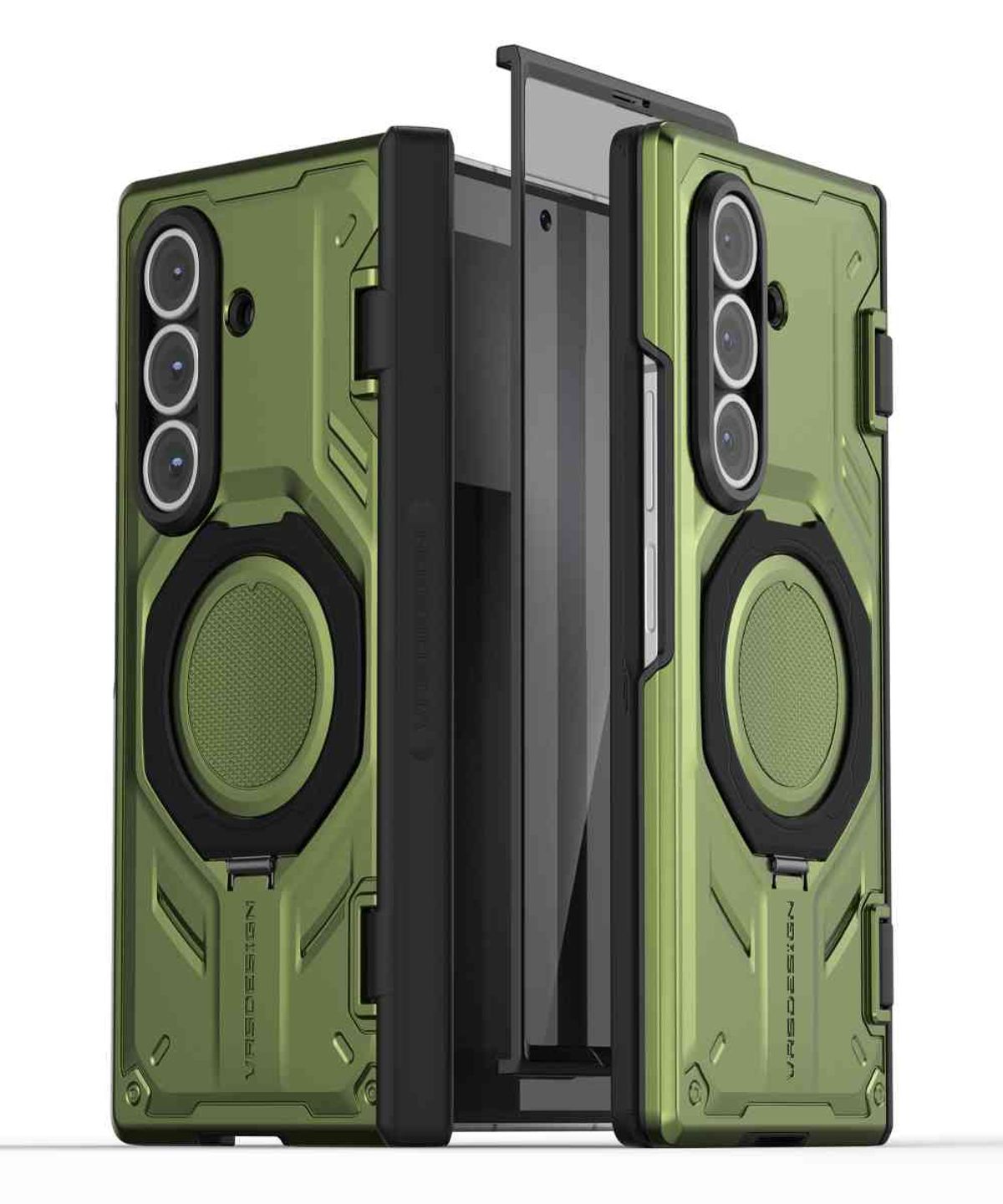베루스(VRS DESIGN) 갤럭시 Z폴드7 맥세이프 케이스 스탠드 거치대 그립톡홀더 전면 강화유리 일체 범퍼 퀵스탠드프로360