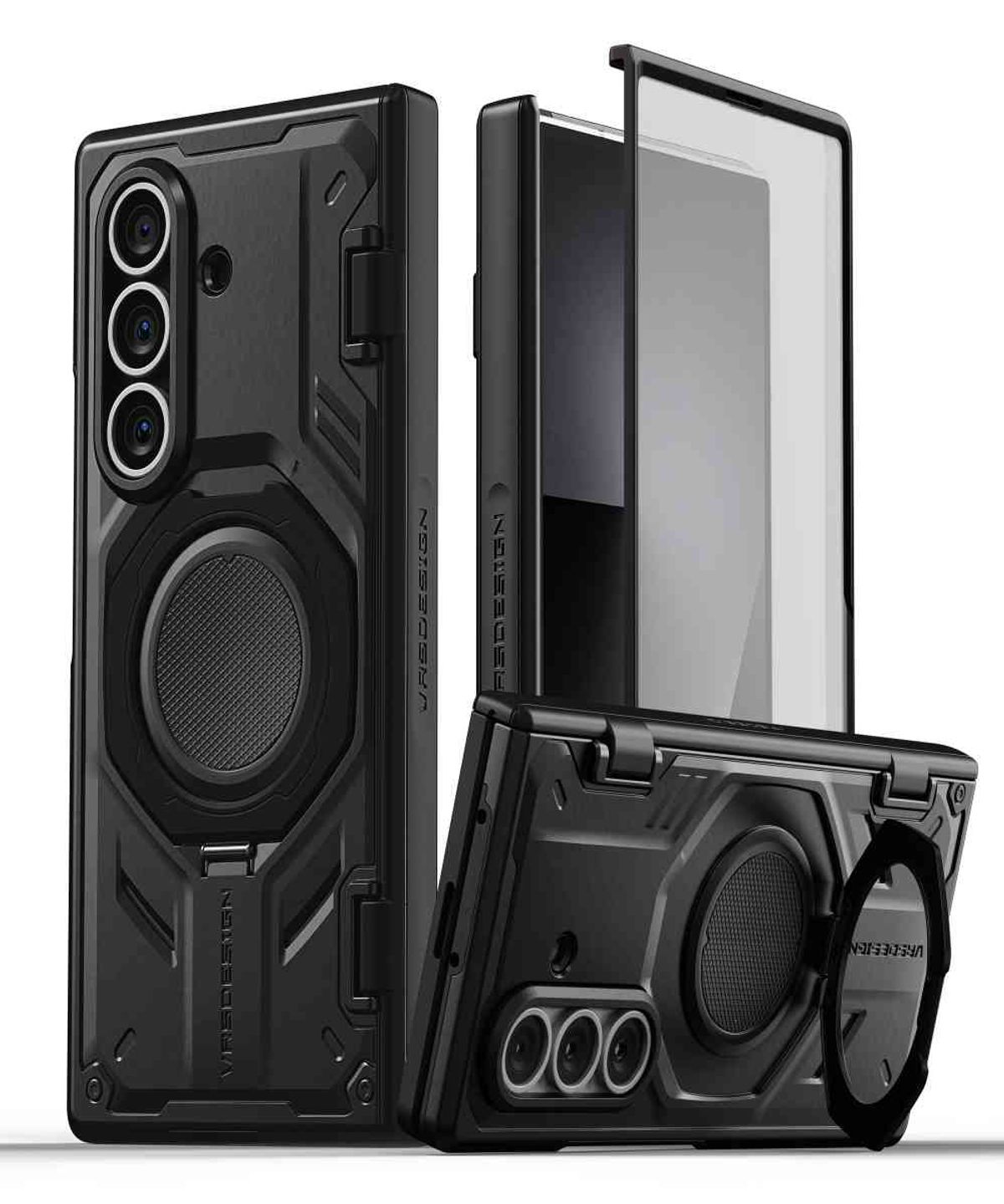 베루스(VRS DESIGN) 갤럭시 Z폴드7 맥세이프 케이스 스탠드 거치대 그립톡홀더 전면 강화유리 일체 범퍼 퀵스탠드프로360