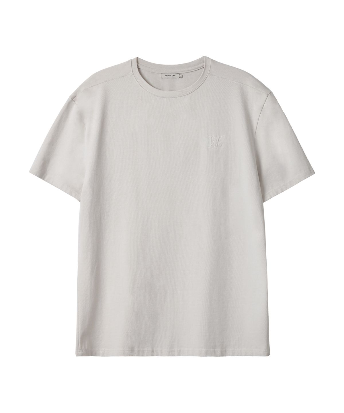 우알롱(WOOALONG) Basic cotton regular t-shirts - IVORY
