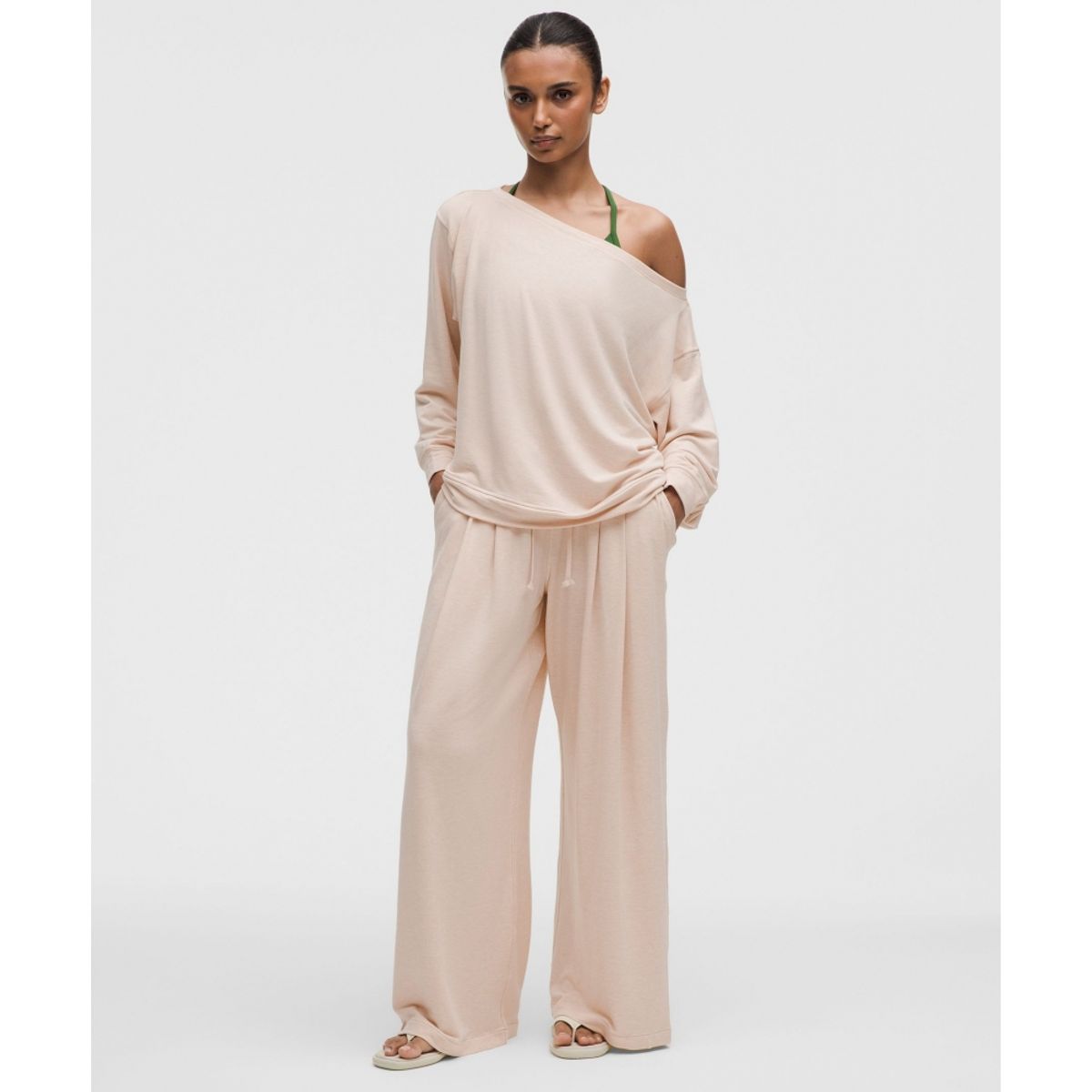 룰루레몬(LULULEMON) 비캄 오버사이즈드 보트넥 롱슬리브 셔츠  JLSC