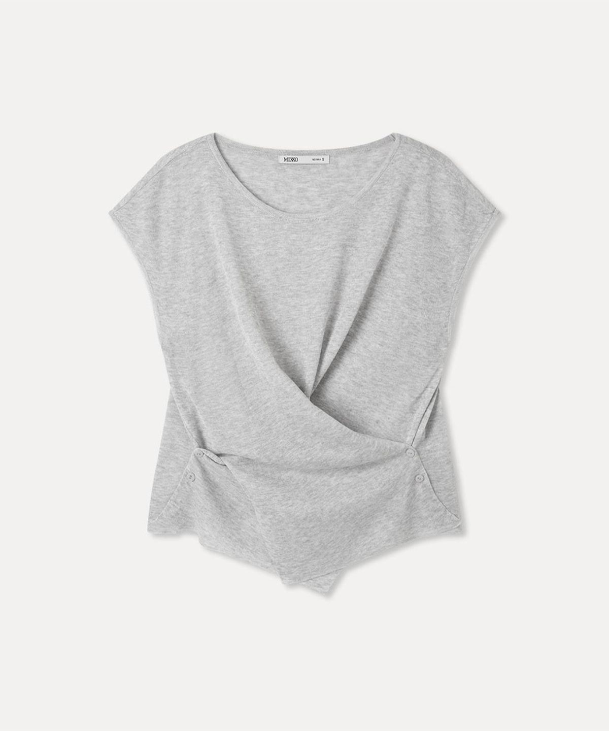 미쏘(MIXXO) 랩 버튼 썸머 니트_MIWKAG719T