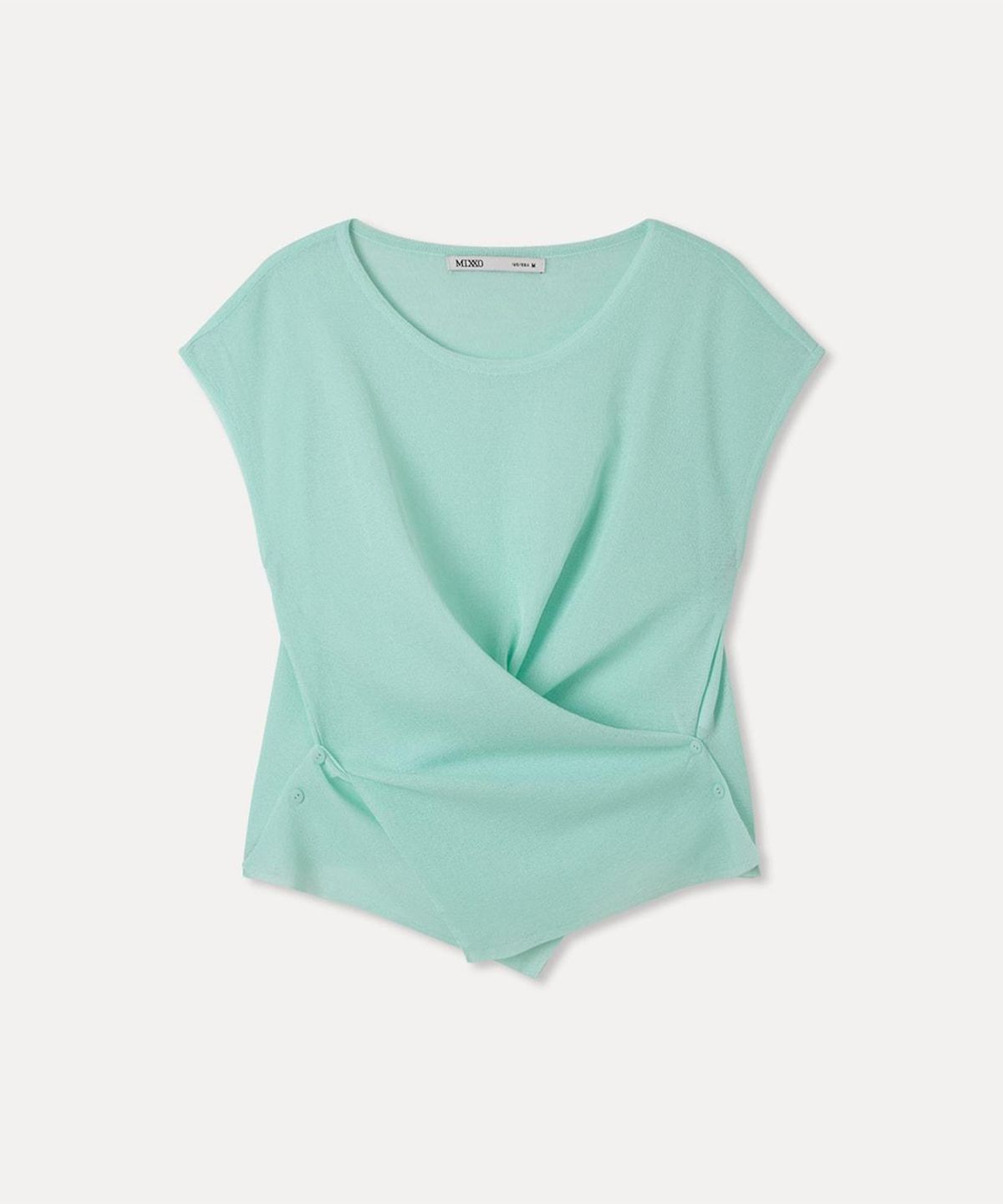 미쏘(MIXXO) 랩 버튼 썸머 니트_MIWKAG719T