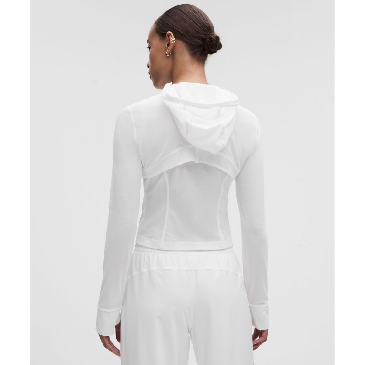 룰루레몬(LULULEMON) 디파인 크롭 후드 재킷 *메쉬  WHT