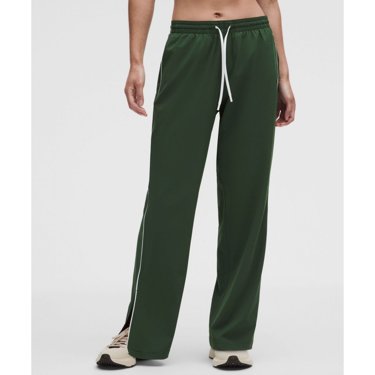룰루레몬(LULULEMON) 코트 라이벌 와이드 레그 트랙 팬츠 *아시아 핏  IVYG WHT