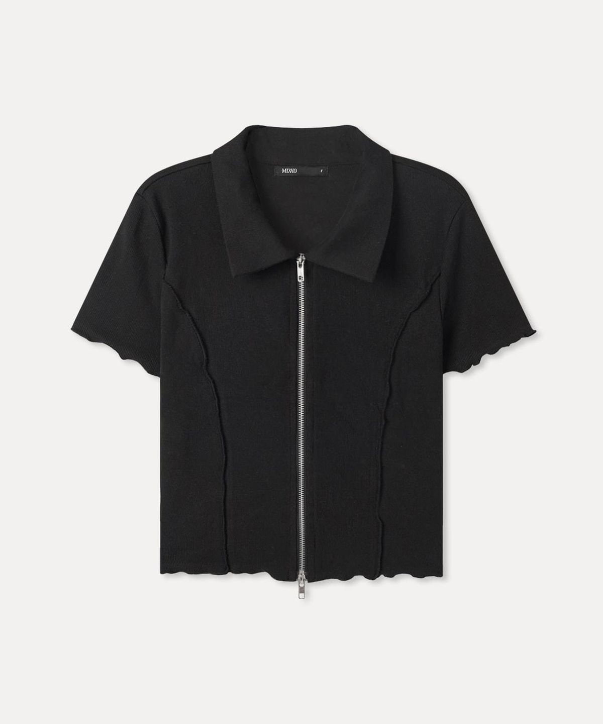 미쏘(MIXXO) 카라 반팔 집업 티셔츠 RE CMG41SS_MIWCMG71QA