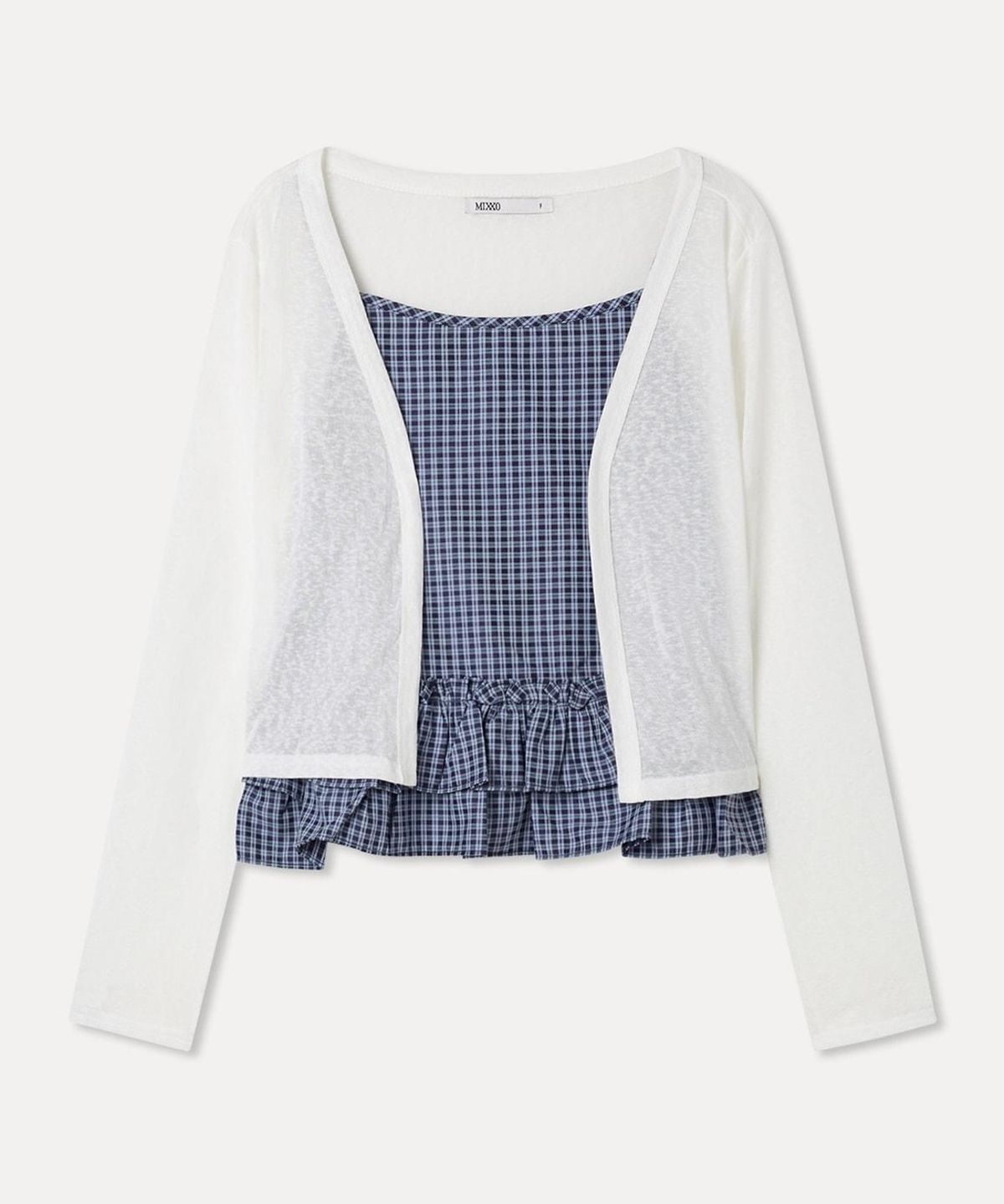 미쏘(MIXXO) 프릴 나시 가디건 블라우스 RE BNG51SS_MIWBNG71SS