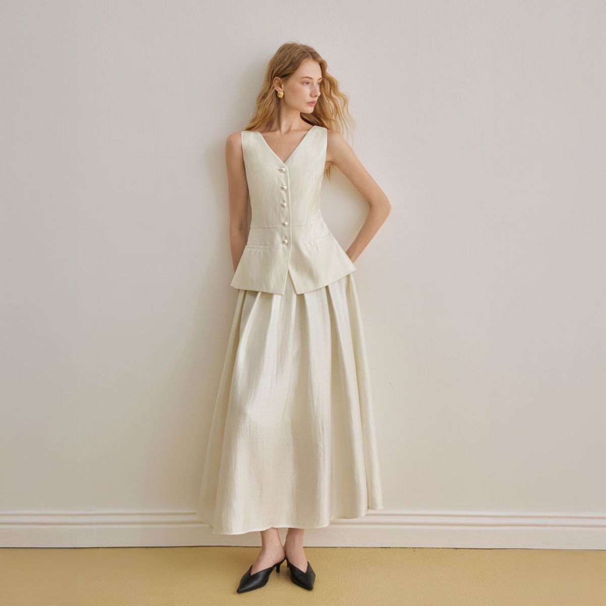 와이와이아이엠(YYIAM) YY_Fake two pieces splice dress
