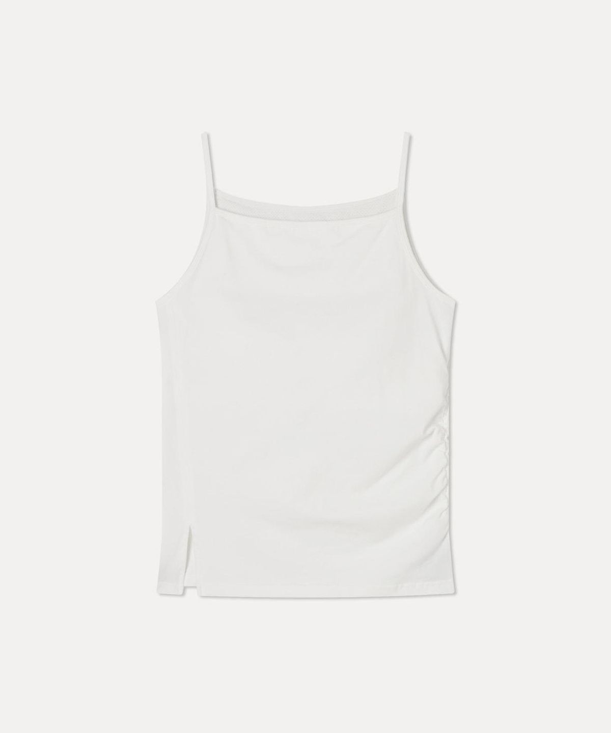 미쏘(MIXXO) 캡내장 보트넥 슬리브리스_MIWHNG701A