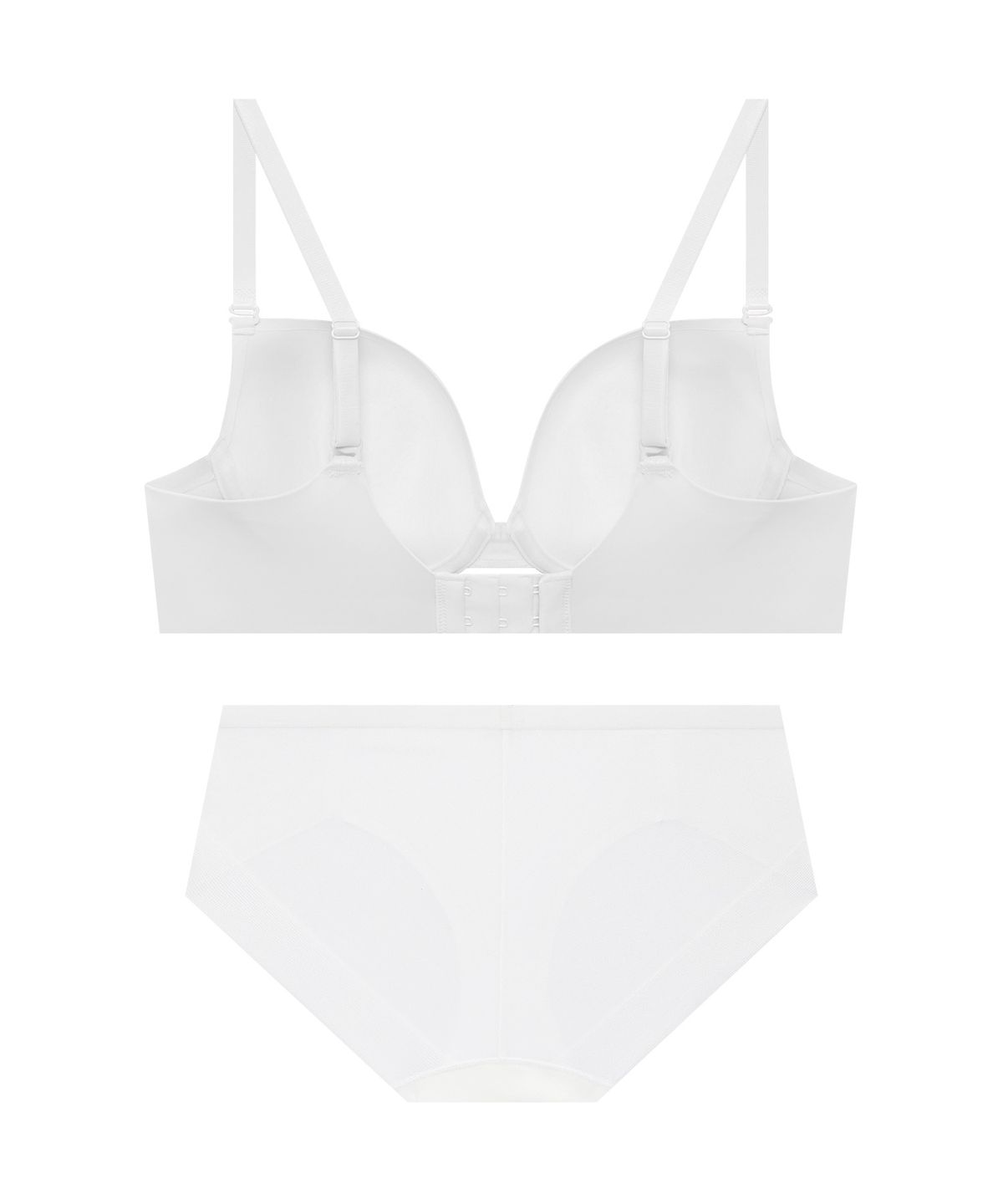 코데즈컴바인 이너웨어(CODES COMBINE INNERWEAR) 쉘론 멀티사이즈 퓨징 브라 햄팬티 세트_아이보리
