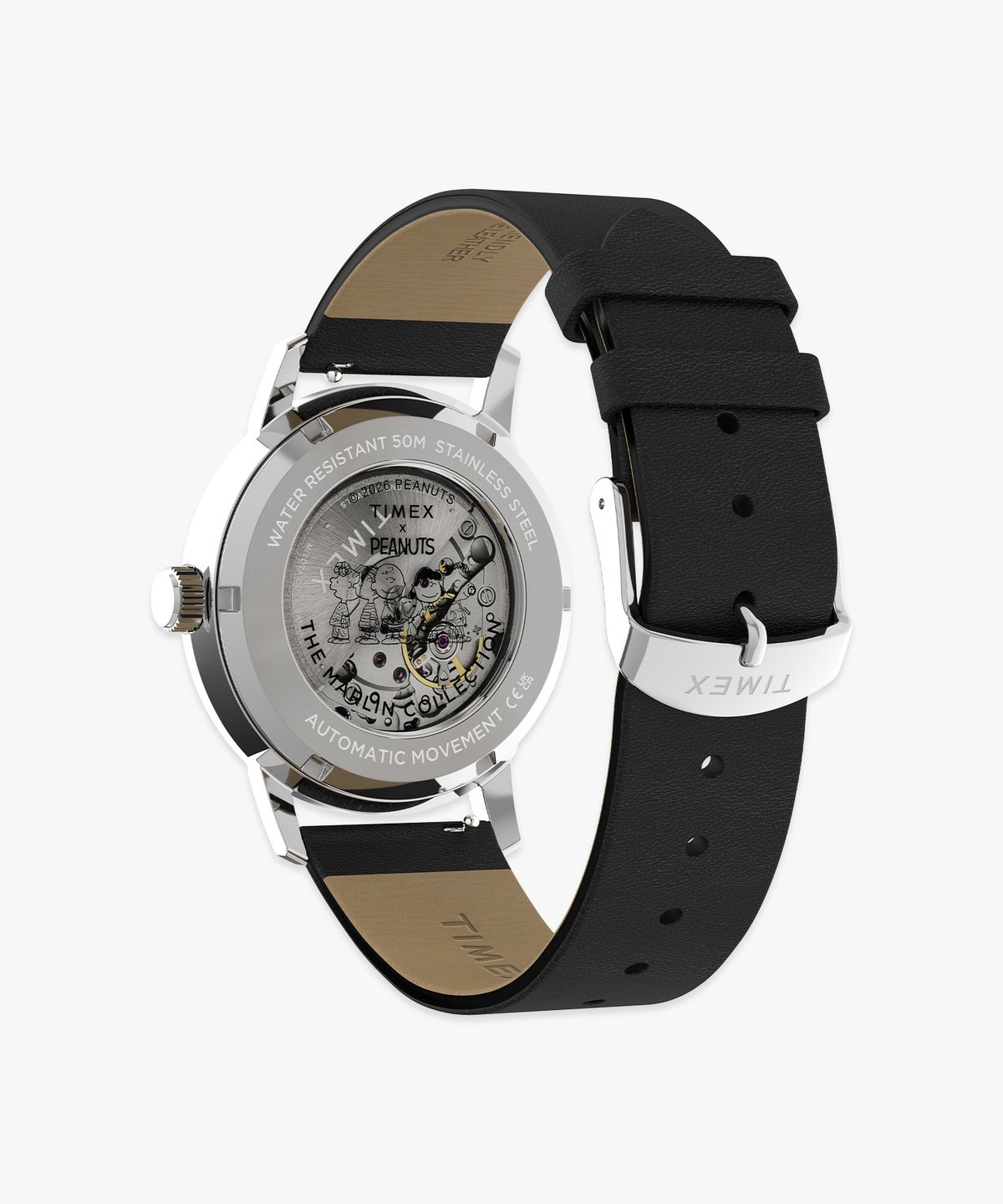 타이맥스(TIMEX) 타이맥스 x 피너츠 멀린 오토매틱 사커 가죽시계 40mm