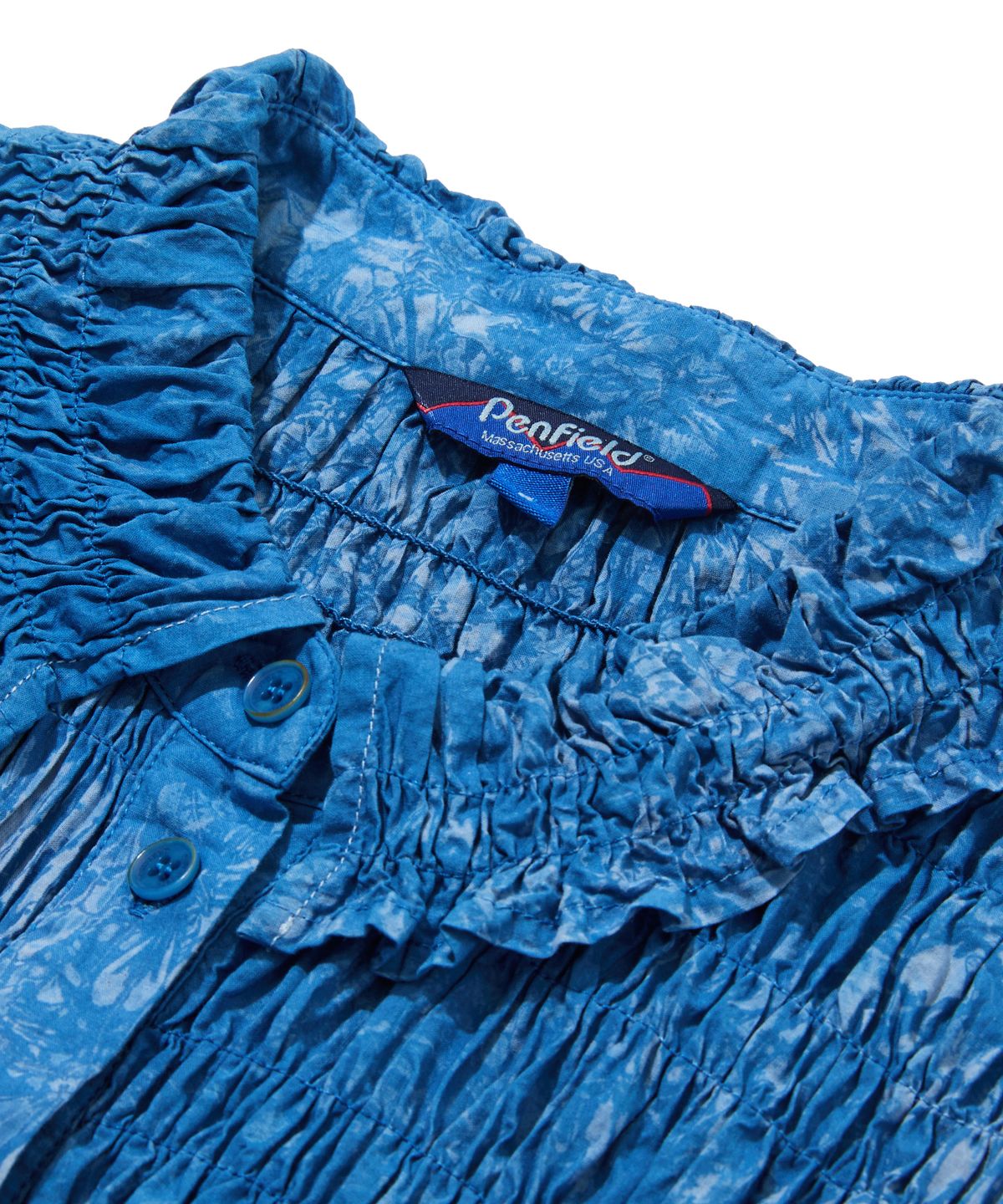 펜필드(PENFIELD) [P x KUNST HEUTE] 스모킹 셔츠 블루_FS2WR700