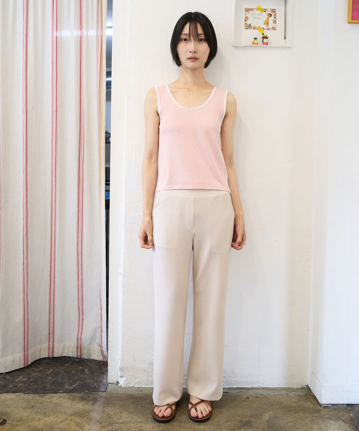 줄리아페페(JULIAPEPE) Cheese Fit Summer Slacks (2 Colors)