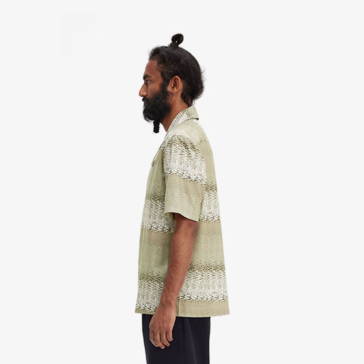 프레드페리(FRED PERRY) [Sharp] 앱스트랙트 사운드 웨이브 셔츠 - 웜그레이 AFPM2417825-U54