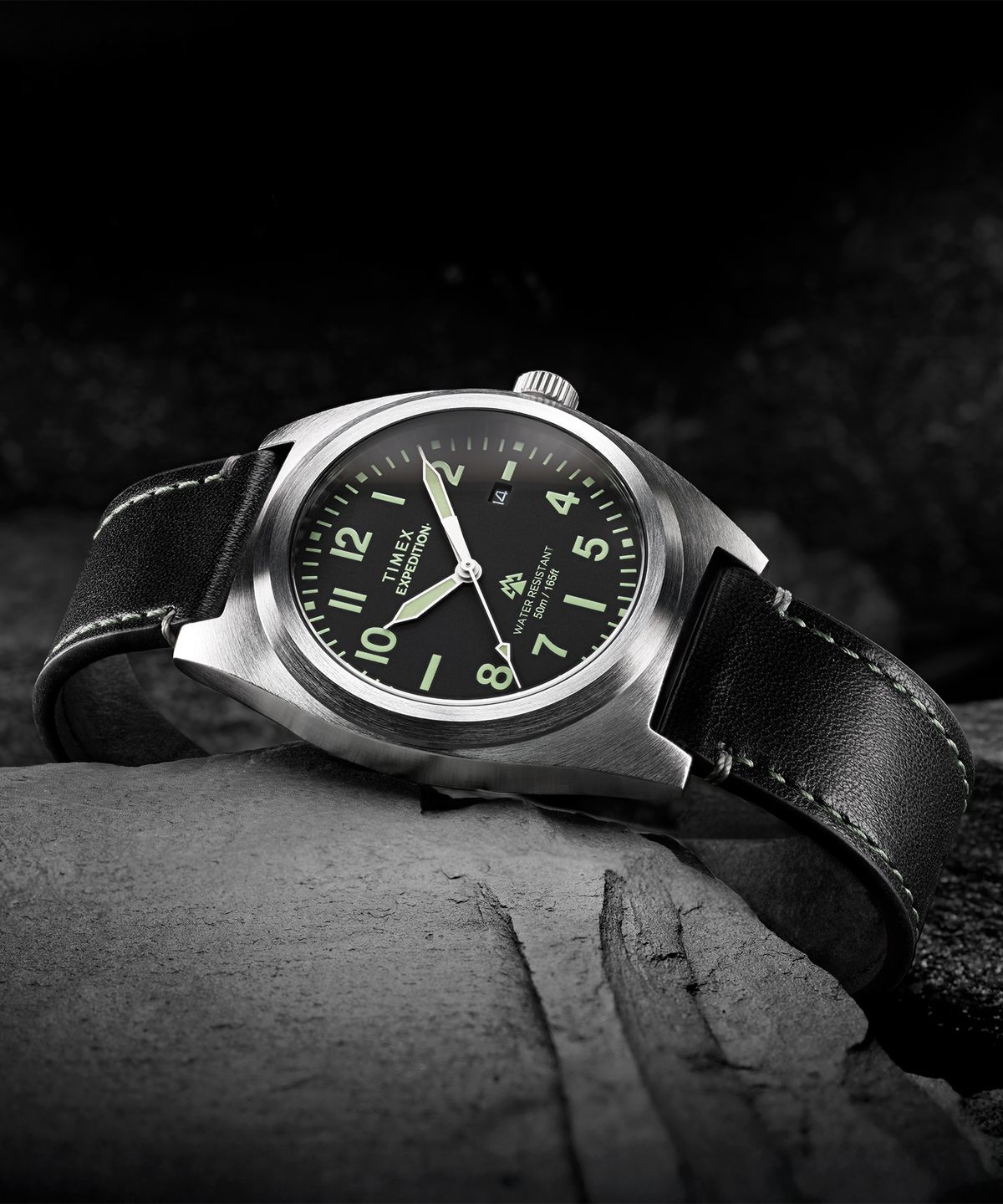 타이맥스(TIMEX) 익스페디션 캡스톤 블랙 레더시계 39mm