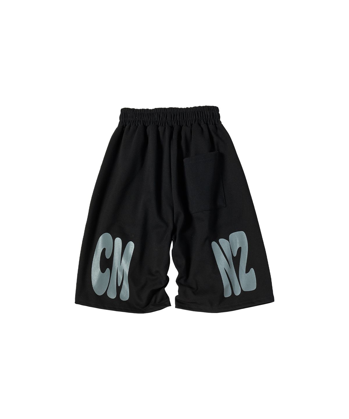 꼬모니노즈(COMONINOZ) BACK PATCH SWEAT BURMUDA [BLACK]