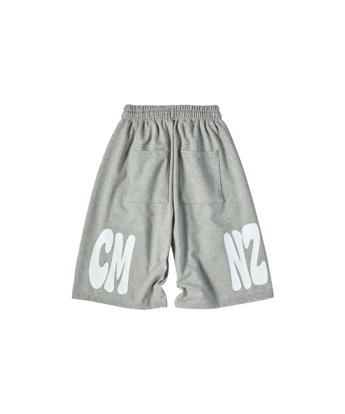 꼬모니노즈(COMONINOZ) BACK PATCH SWEAT BURMUDA [GRAY]