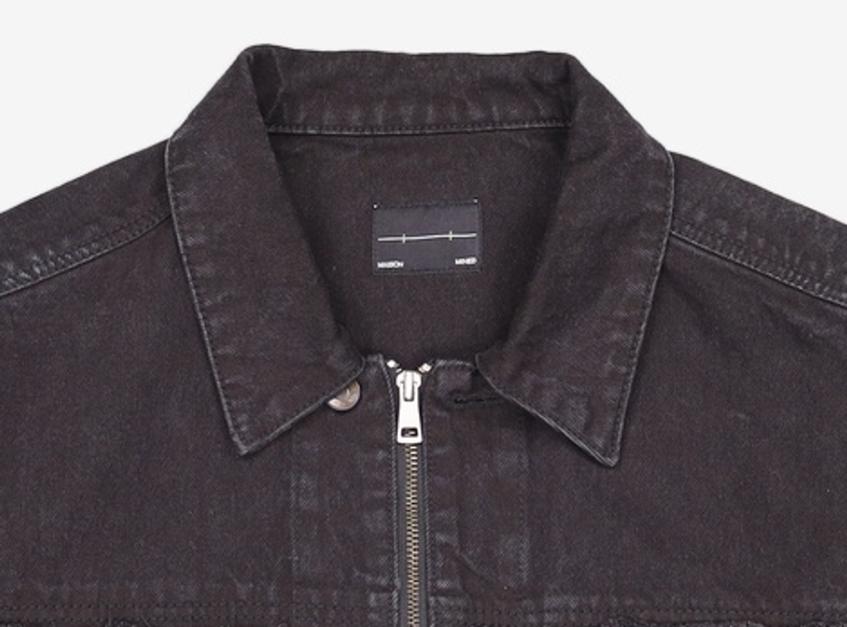 메종미네드(MAISON MINED) BALIN ZIPPER DENIM JACKET BLACK L