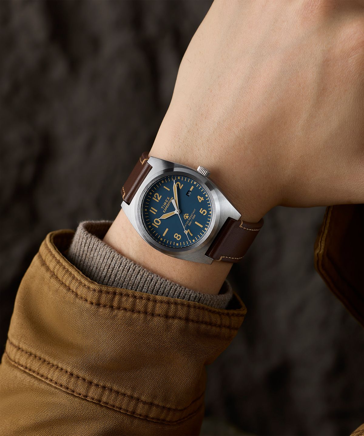타이맥스(TIMEX) 익스페디션 캡스톤 브라운 가죽시계 39mm