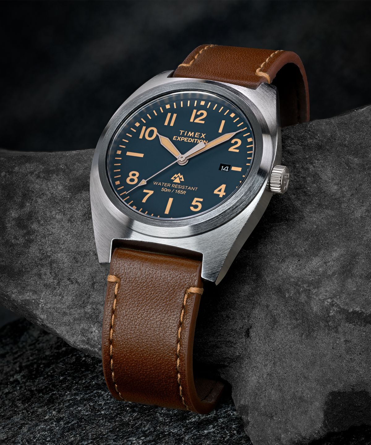 타이맥스(TIMEX) 익스페디션 캡스톤 브라운 가죽시계 39mm