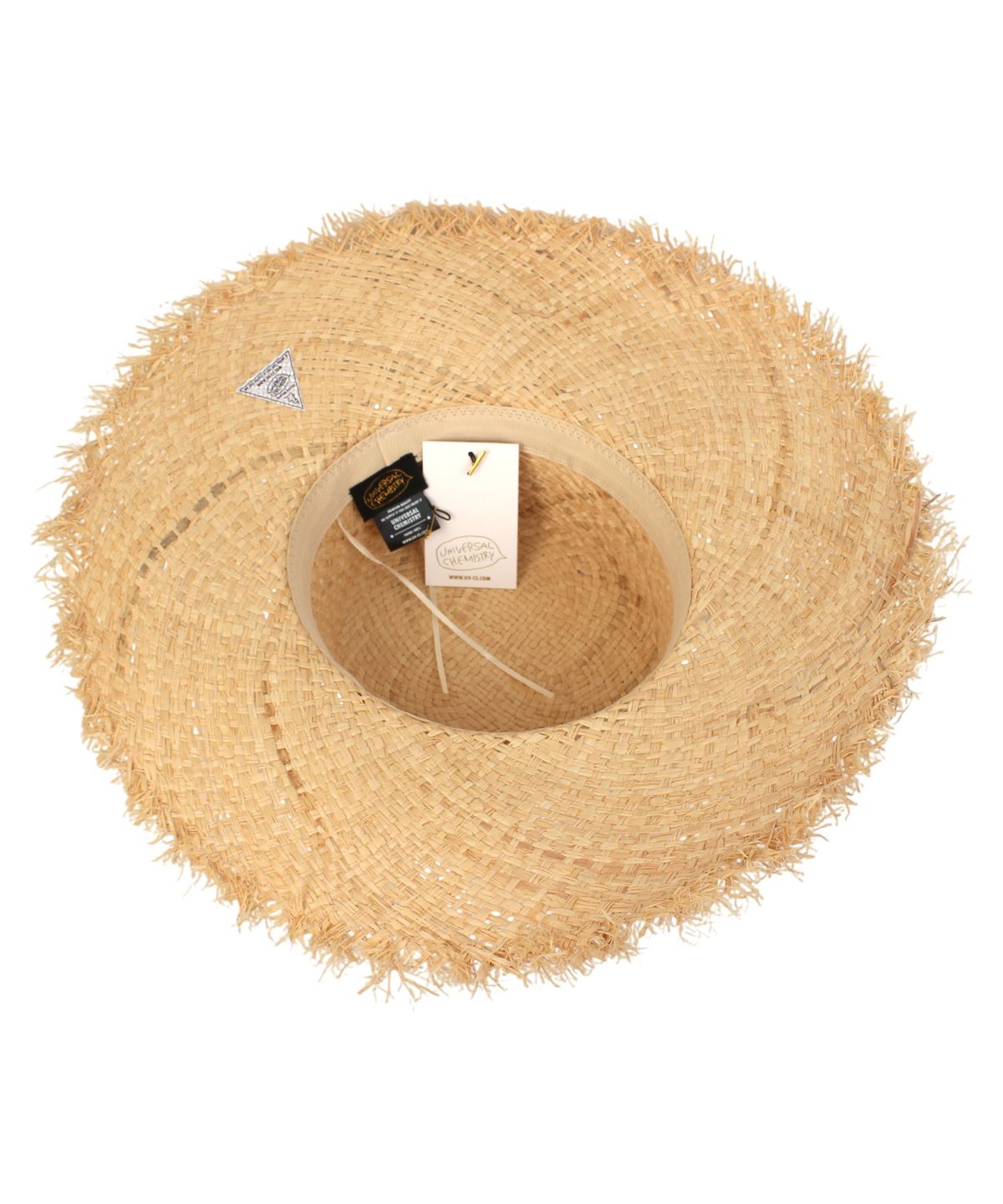 유니버셜 케미스트리(UNIVERSAL CHEMISTRY) Soft Natural Raffia Flat Panama Hat 파나마햇