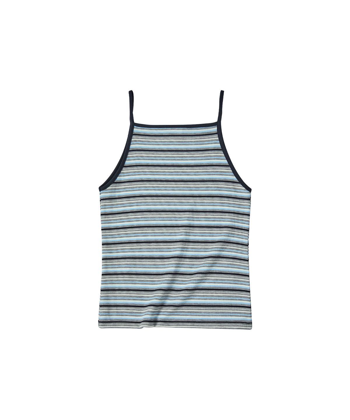꼬모니노즈(COMONINOZ) W STRIPE CONTRAST SLEEVELESS [GRAY]