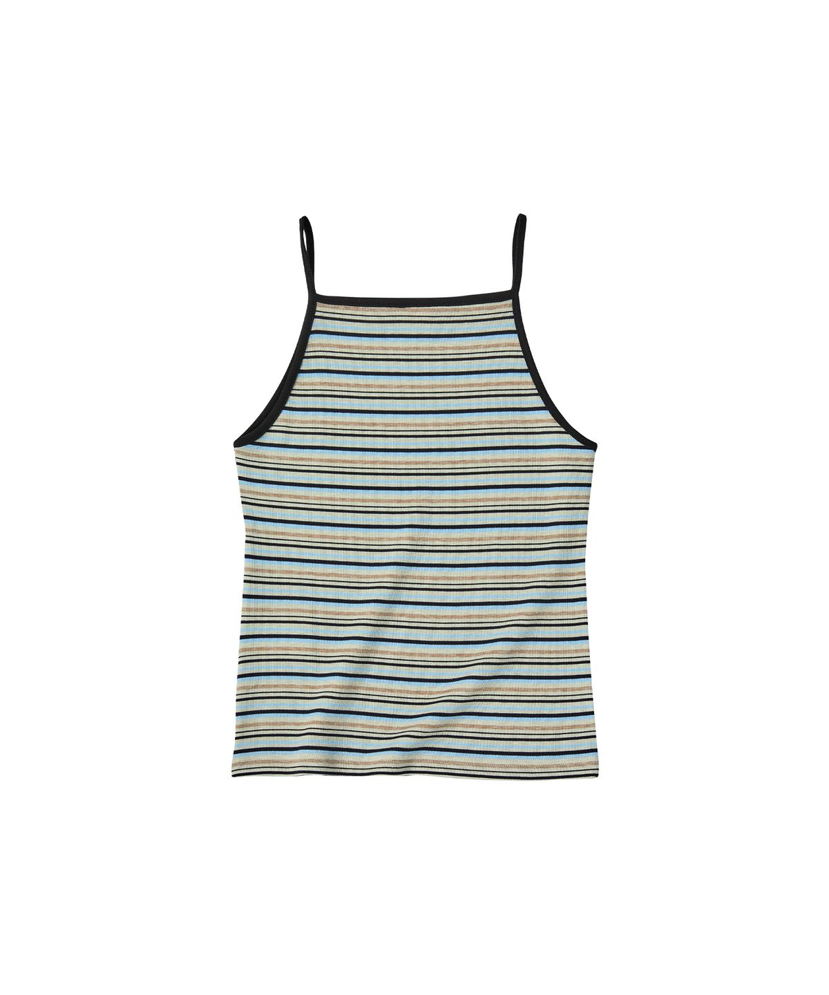 꼬모니노즈(COMONINOZ) W STRIPE CONTRAST SLEEVELESS [IVORY]