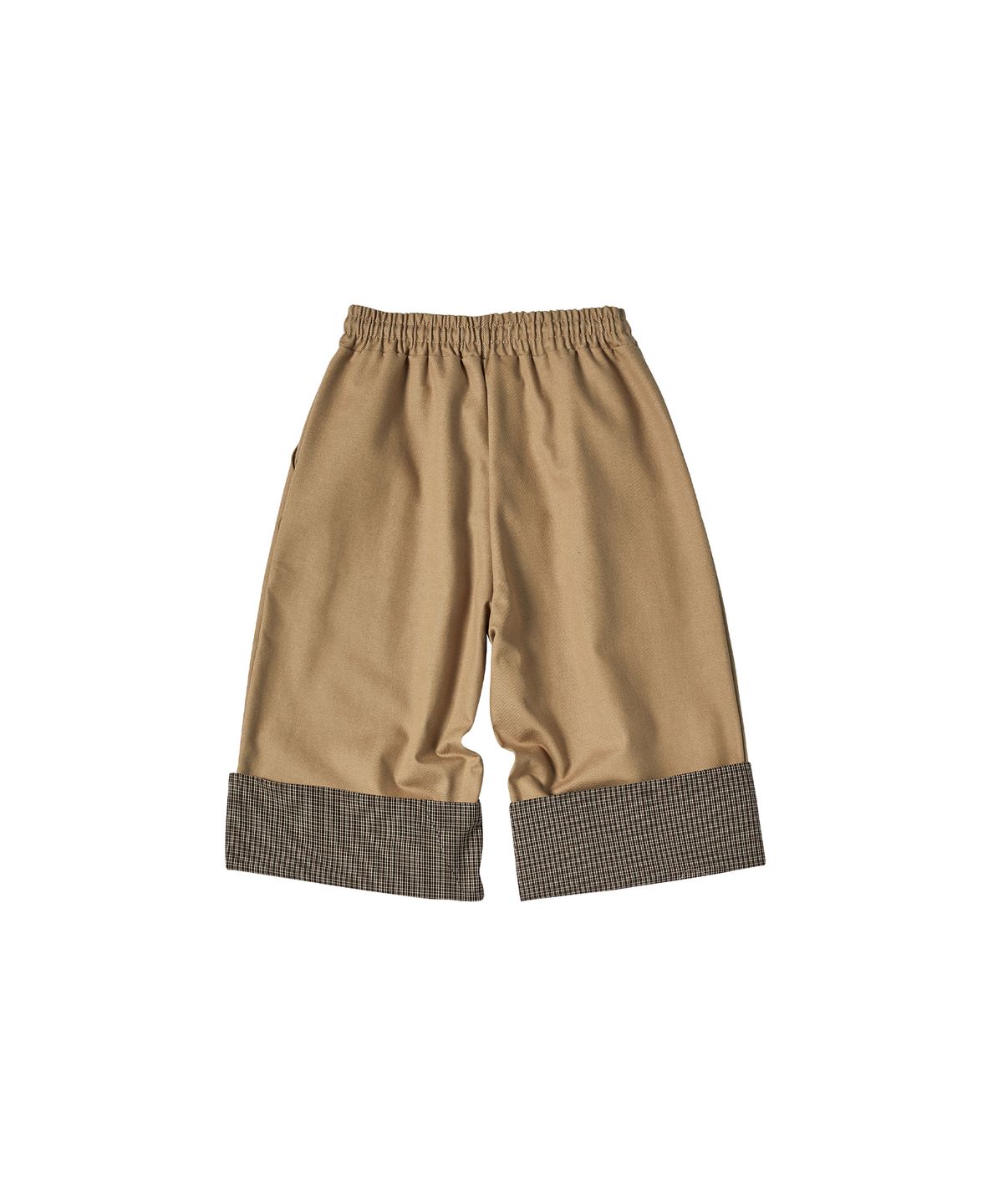 꼬모니노즈(COMONINOZ) W CHECK MAPLE BERMUDA SHORTS [BEIGE]