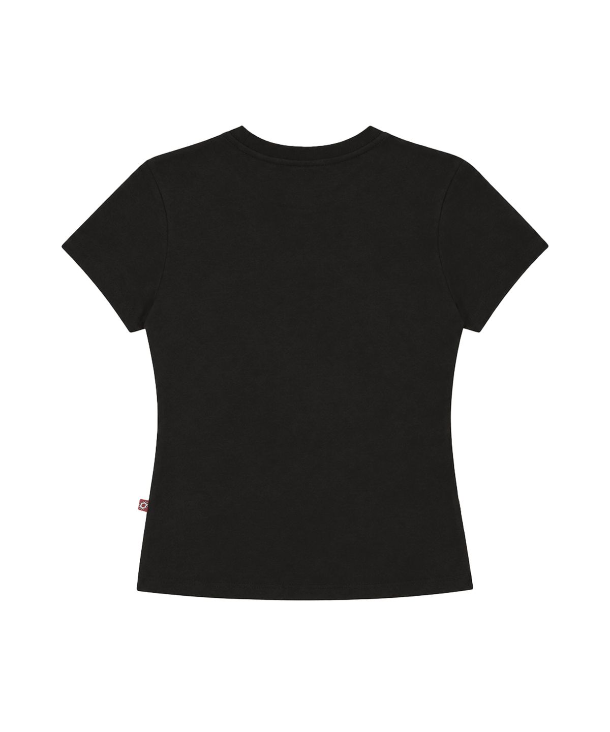 에스이에스티(S'EST) Crop Eyelet Cut-out T-shirts Black