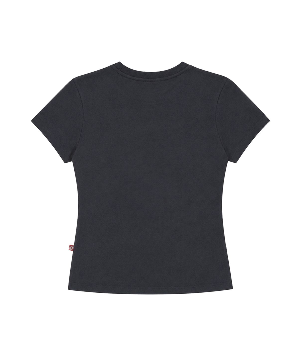 에스이에스티(S'EST) Crop Eyelet Cut-out T-shirts Charcoal