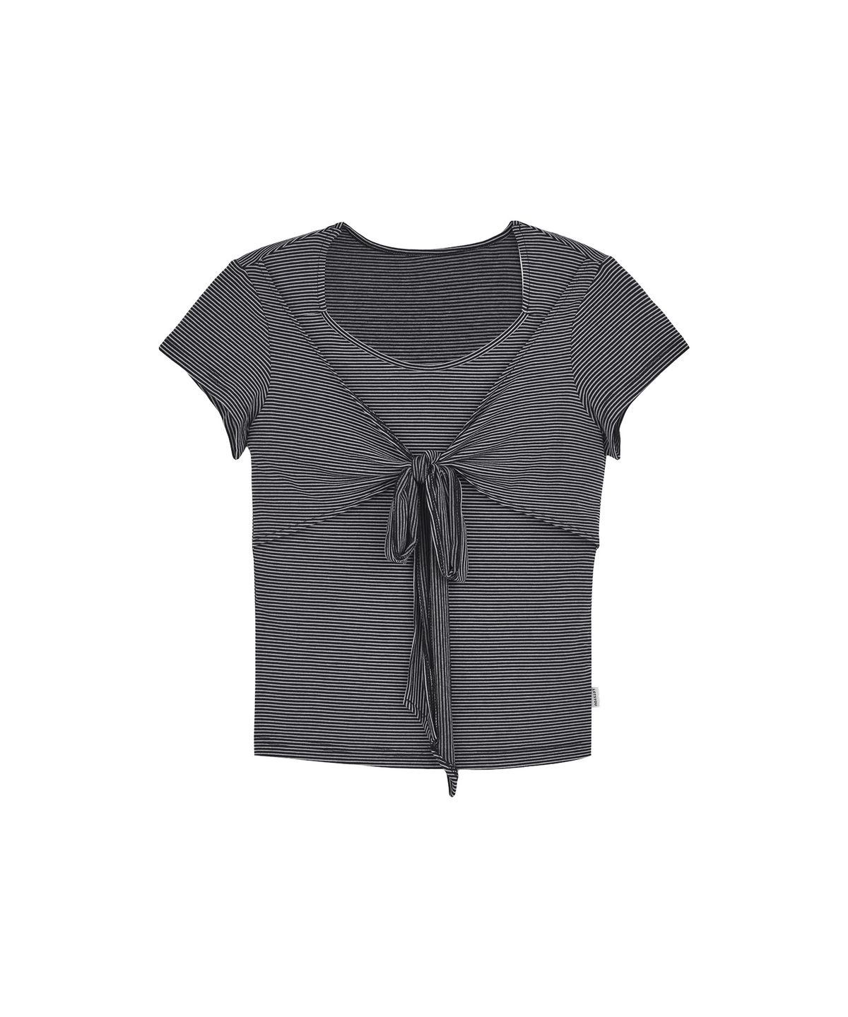 라츠유(LOTSYOU) Twisty Half Sleeve Tee BLACK