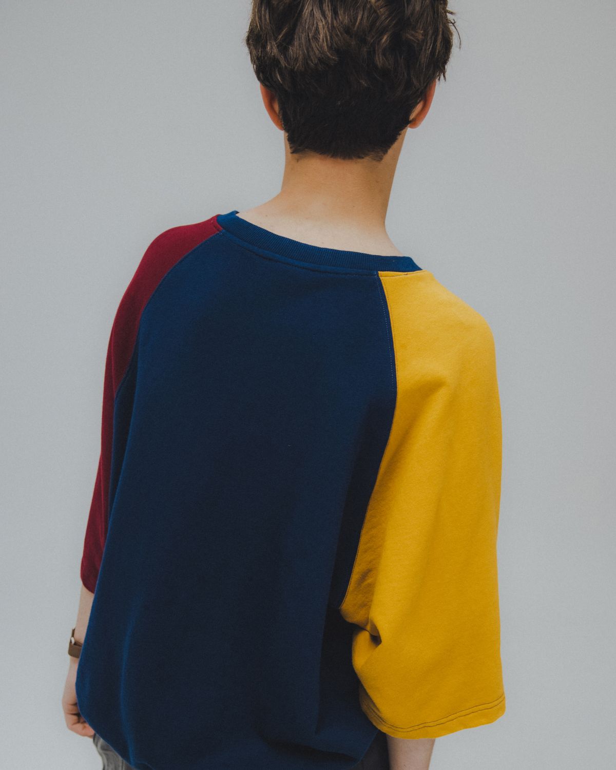 앵글런(ANGLAN) Palette Raglan Half Sweat Shirt - Charcoal