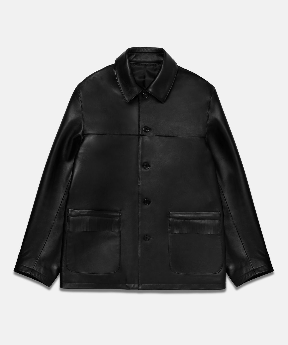 더씽인데어데어(THE THING IN THEIR THERE) Nuanced Lambskin Car Coat Black