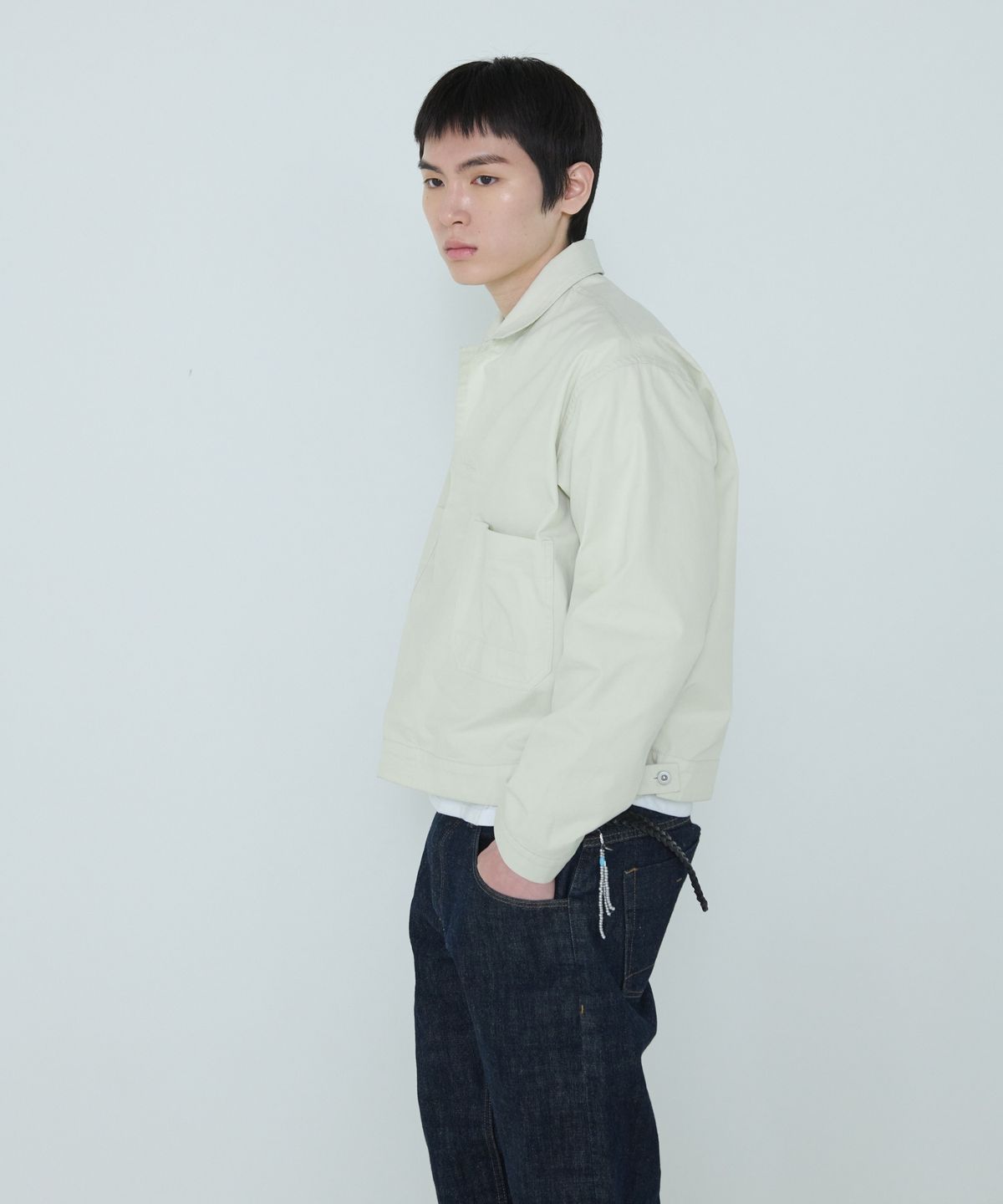 더씽인데어데어(THE THING IN THEIR THERE) Considered Trucker Jacket Ecru