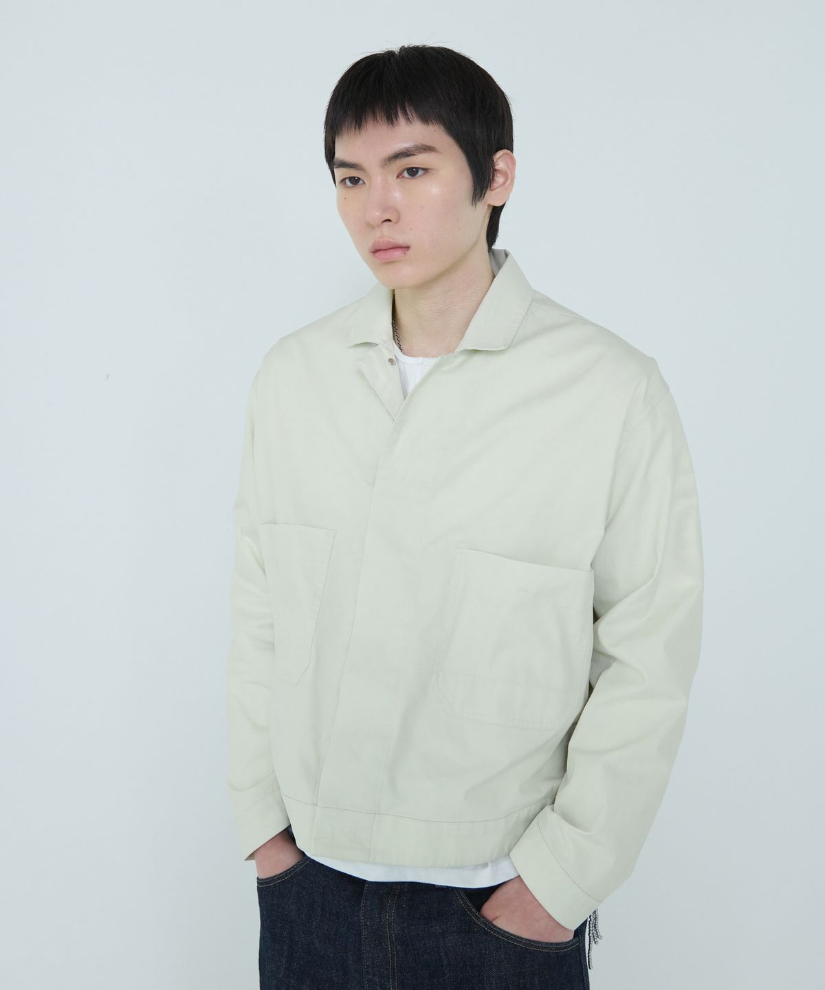 더씽인데어데어(THE THING IN THEIR THERE) Considered Trucker Jacket Ecru
