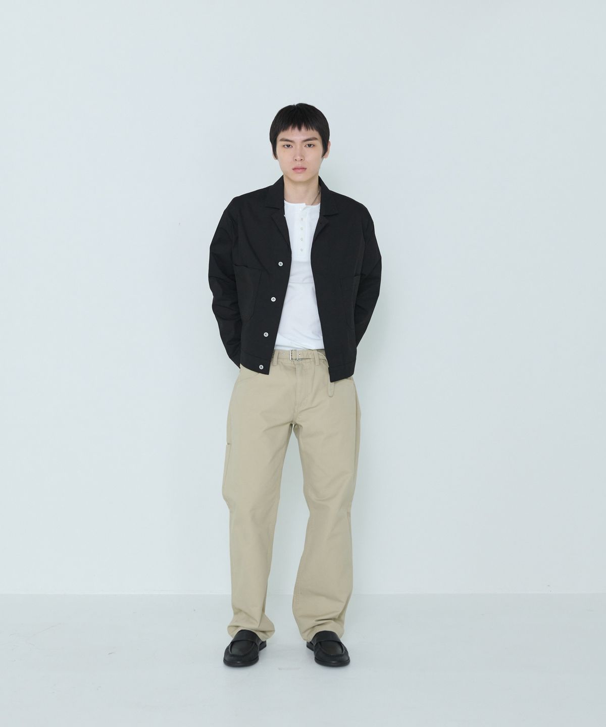 더씽인데어데어(THE THING IN THEIR THERE) Considered Trucker Jacket Black