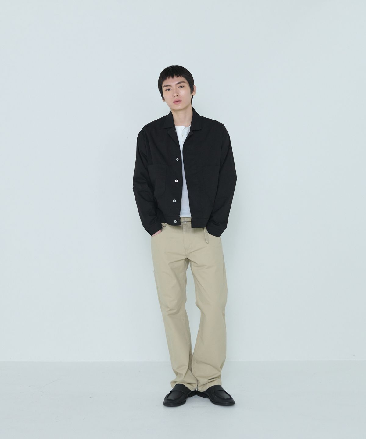 더씽인데어데어(THE THING IN THEIR THERE) Considered Trucker Jacket Black