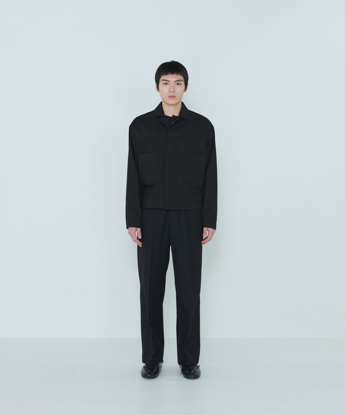더씽인데어데어(THE THING IN THEIR THERE) Considered Trucker Jacket Black