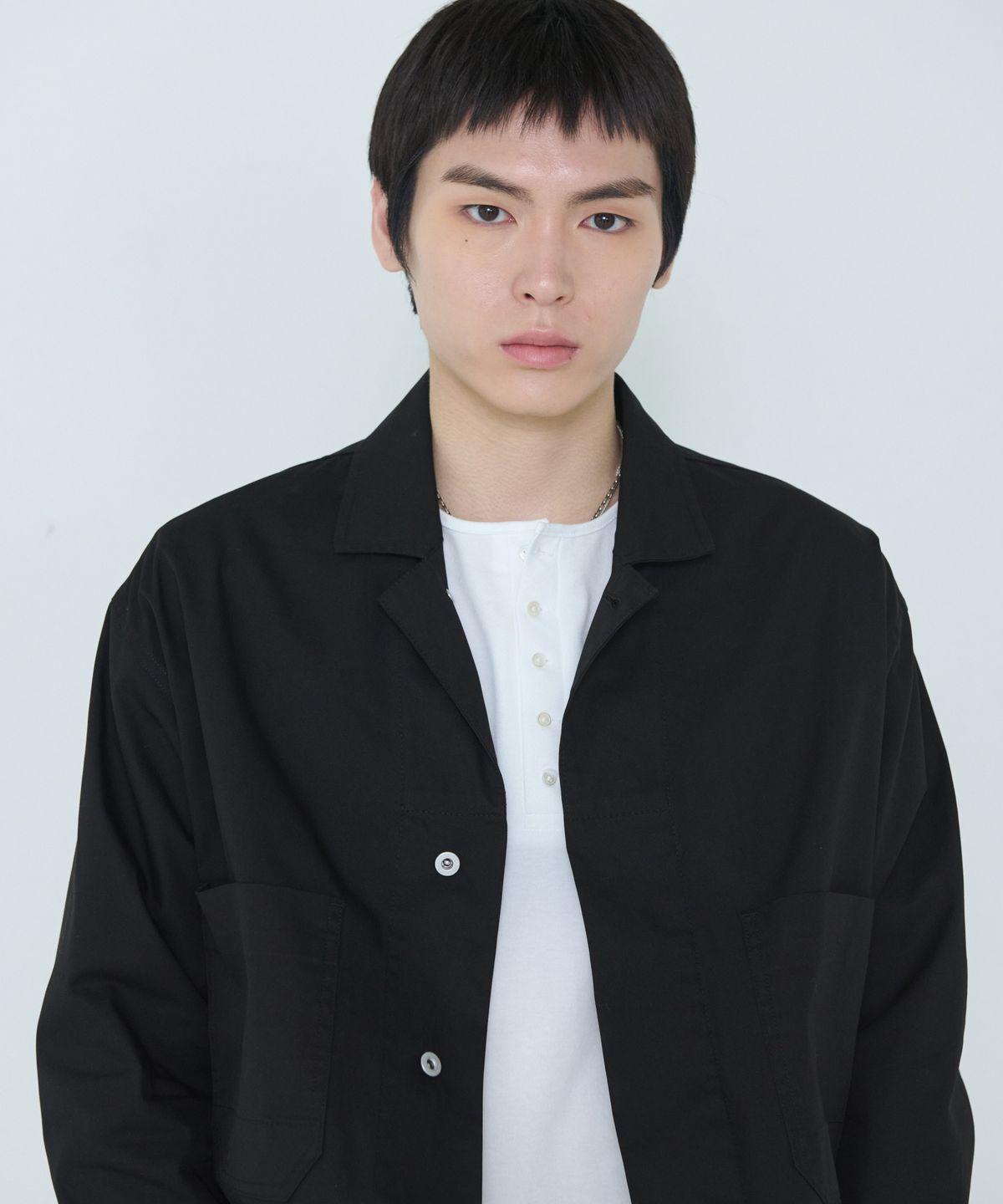 더씽인데어데어(THE THING IN THEIR THERE) Considered Trucker Jacket Black