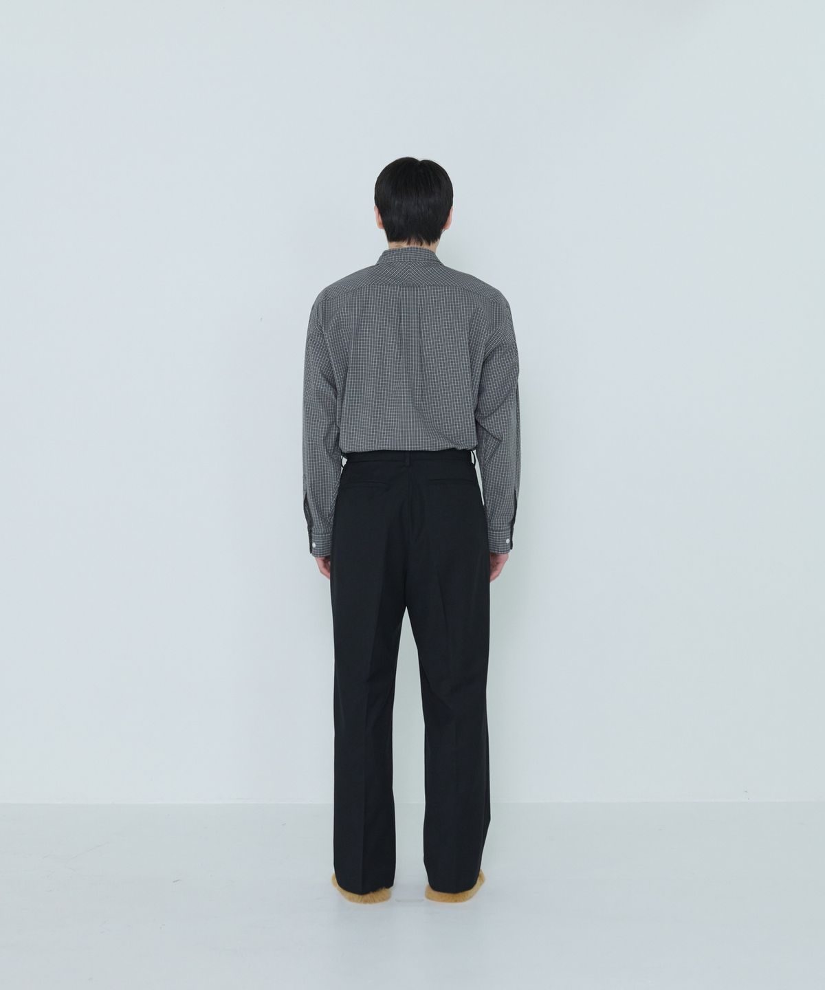 더씽인데어데어(THE THING IN THEIR THERE) Shift Multi Check Shirt Charcoal