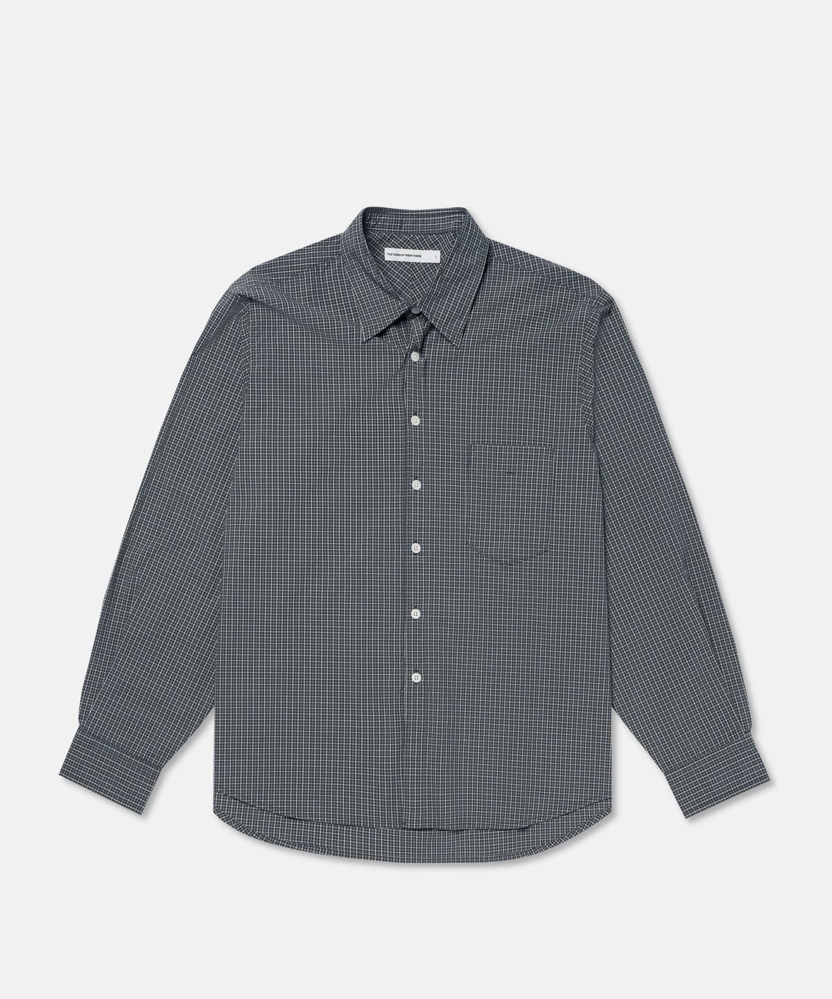 더씽인데어데어(THE THING IN THEIR THERE) Shift Multi Check Shirt Charcoal