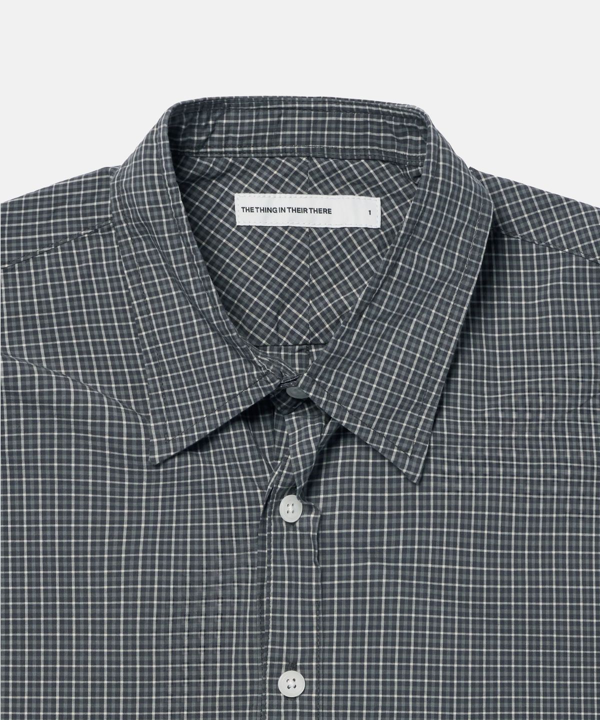 더씽인데어데어(THE THING IN THEIR THERE) Shift Multi Check Shirt Charcoal