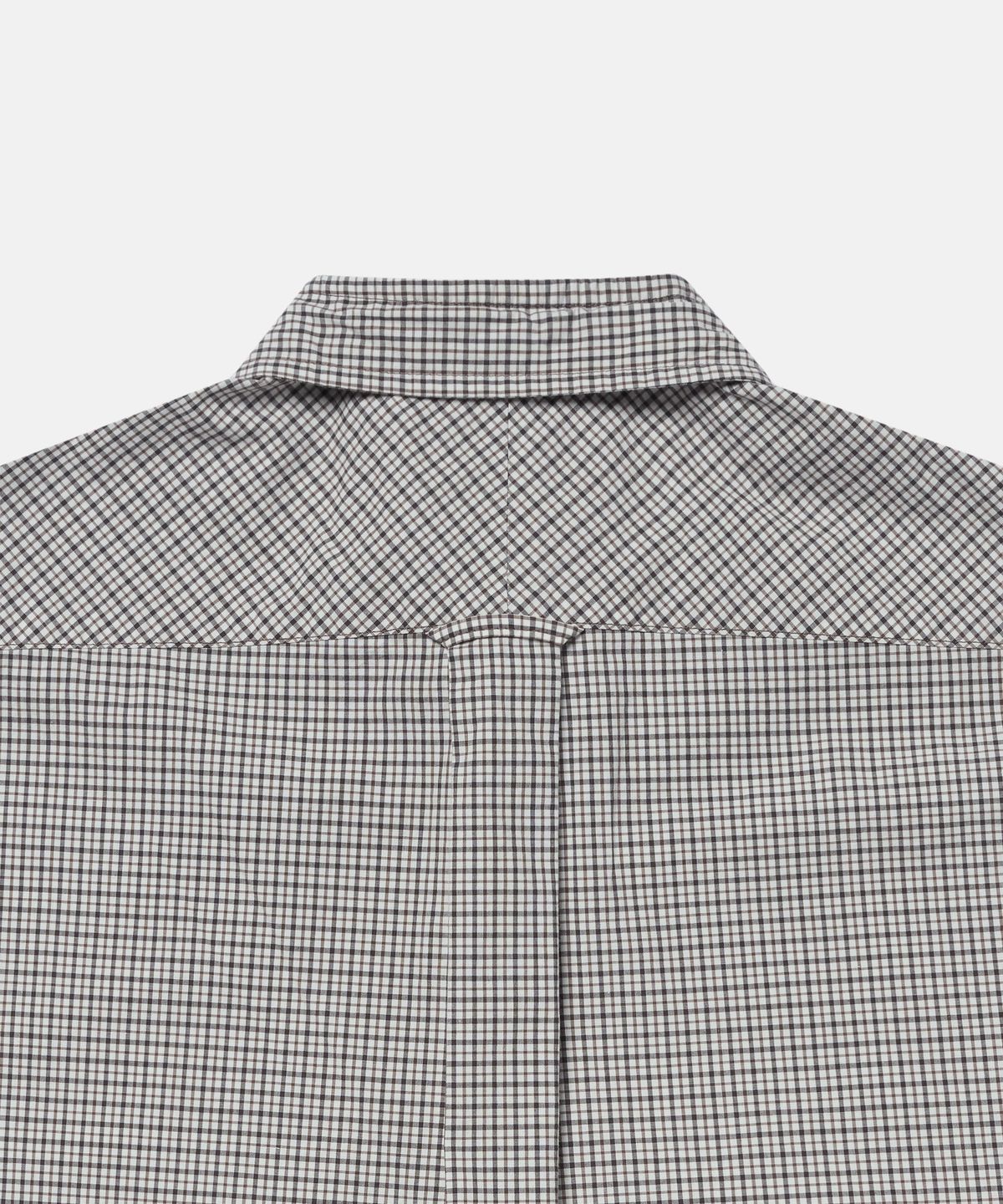 더씽인데어데어(THE THING IN THEIR THERE) Shift Multi Check Shirt Brown