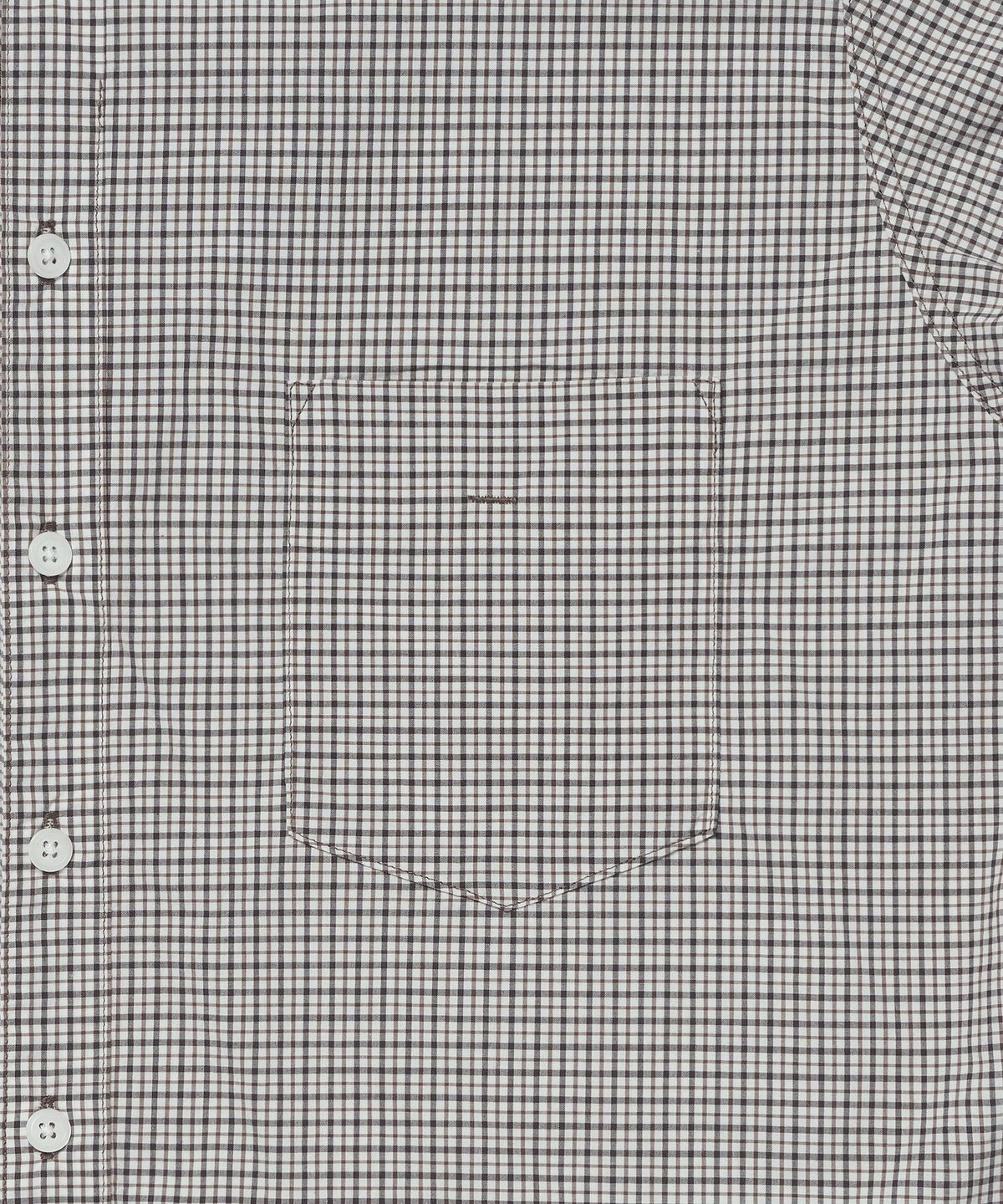 더씽인데어데어(THE THING IN THEIR THERE) Shift Multi Check Shirt Brown