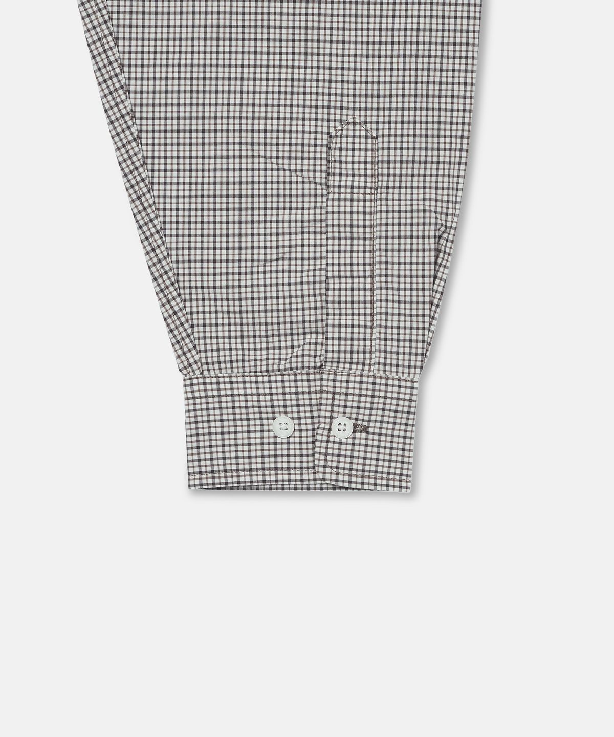 더씽인데어데어(THE THING IN THEIR THERE) Shift Multi Check Shirt Brown