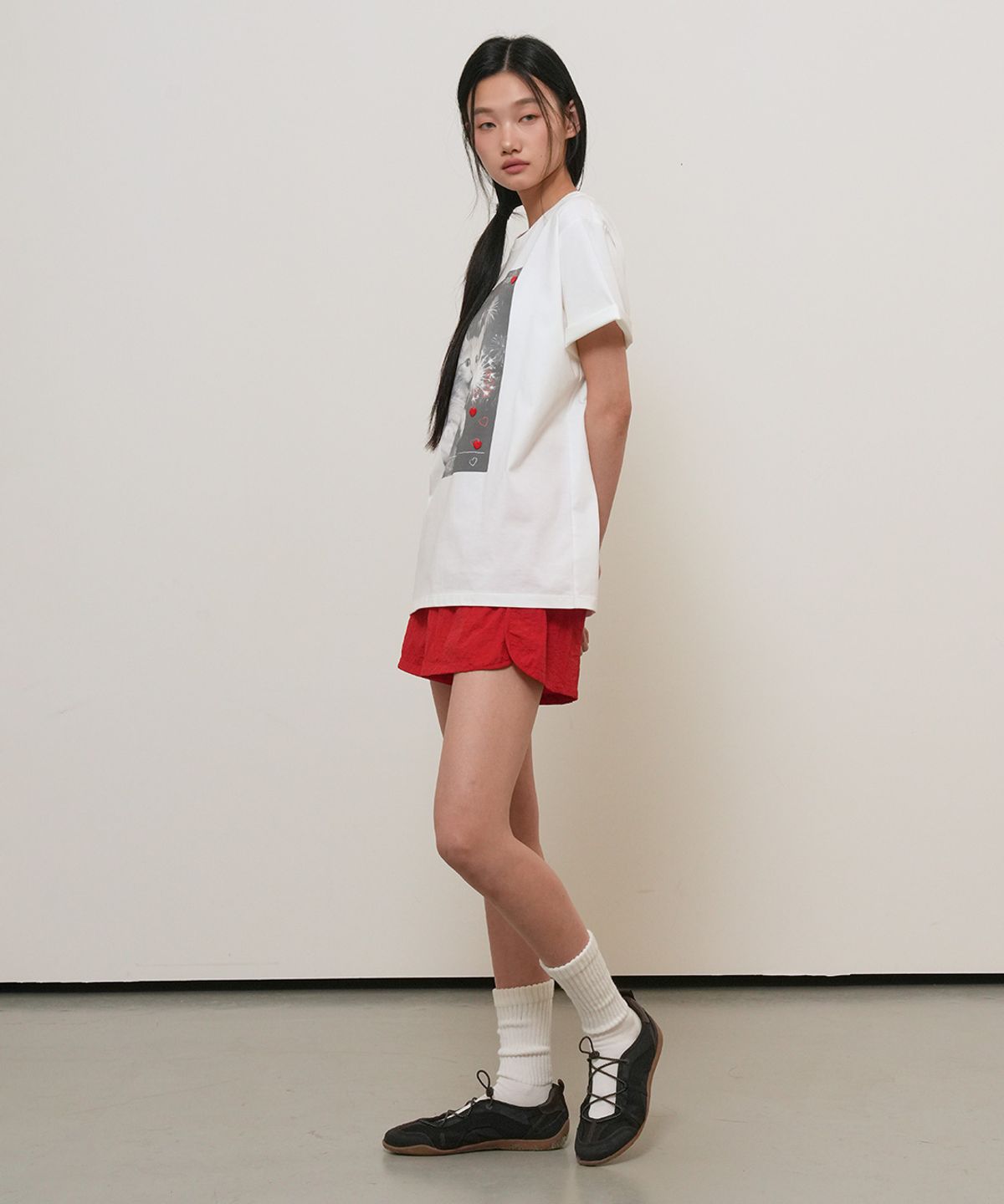 제너럴아이디어(GENERALIDEA) 라이브 스트리밍 캣 반팔티 [WHITE] / GF2LTS540