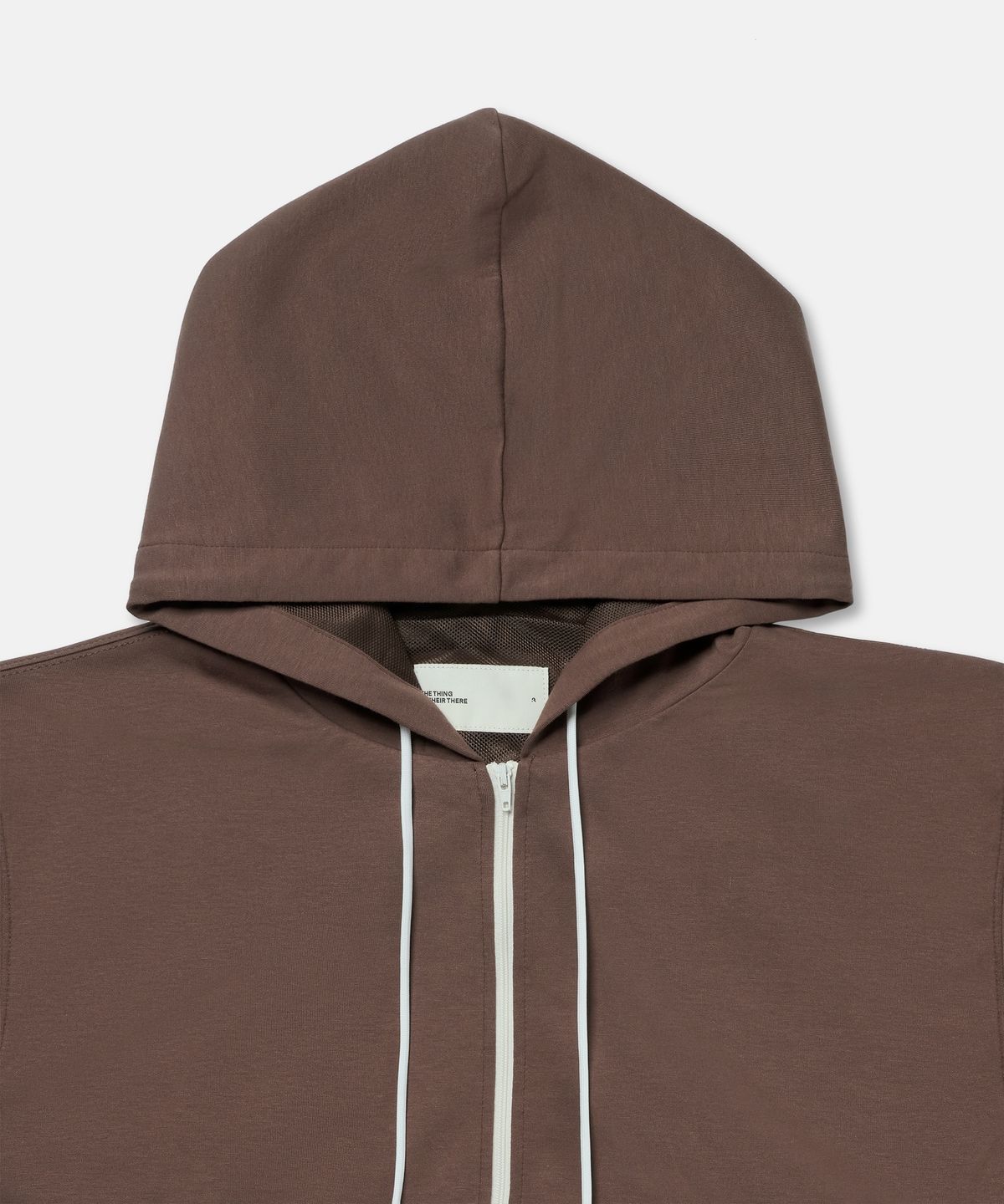 더씽인데어데어(THE THING IN THEIR THERE) Adaptive Zip-Up Hoodie Brown