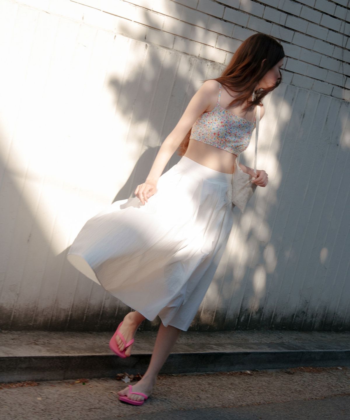 뮈르뮈르(MURMURE) 아리벨 핀턱 나일론 스커트_Aribel Skirt